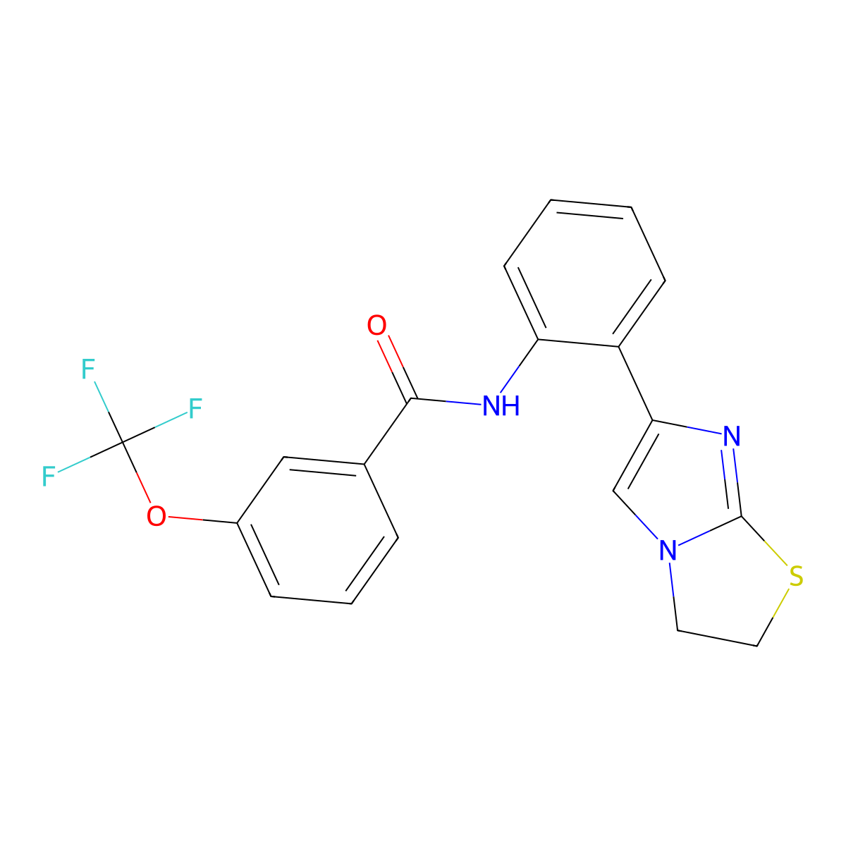 N-(2-(2,3-dihydroimidazo[2,1-b]thiazol-6-yl)phenyl)-3-(trifluoromethoxy)benzamide molecular structure, CAS 2034289-62-6