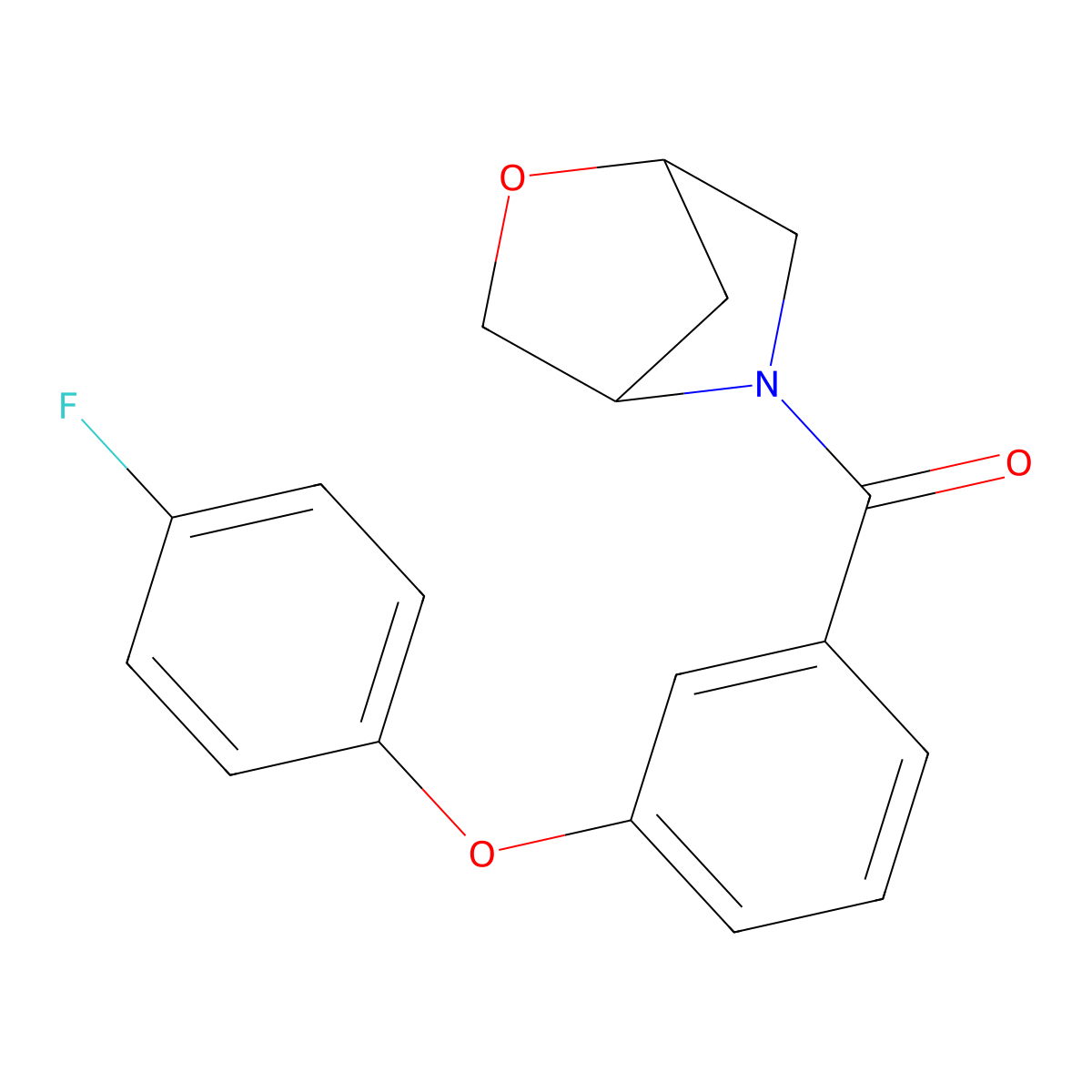 2-Oxa-5-azabicyclo[2.2.1]heptan-5-yl(3-(4-fluorophenoxy)phenyl)methanone molecular structure, CAS 2034289-72-8