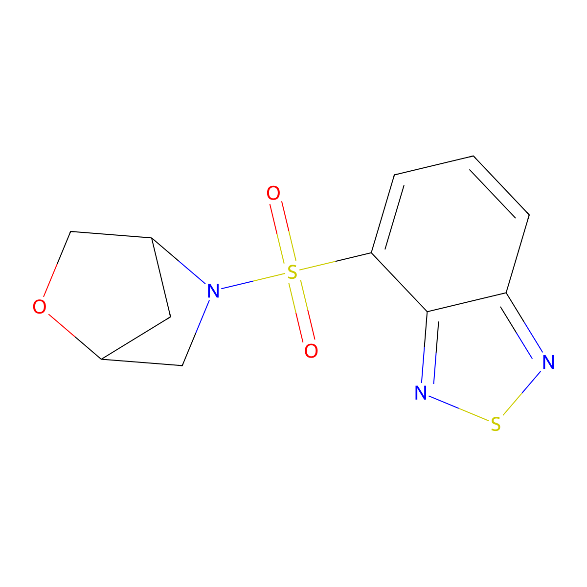 5-(Benzo[c][1,2,5]thiadiazol-4-ylsulfonyl)-2-oxa-5-azabicyclo[2.2.1]heptane molecular structure, CAS 2034290-02-1