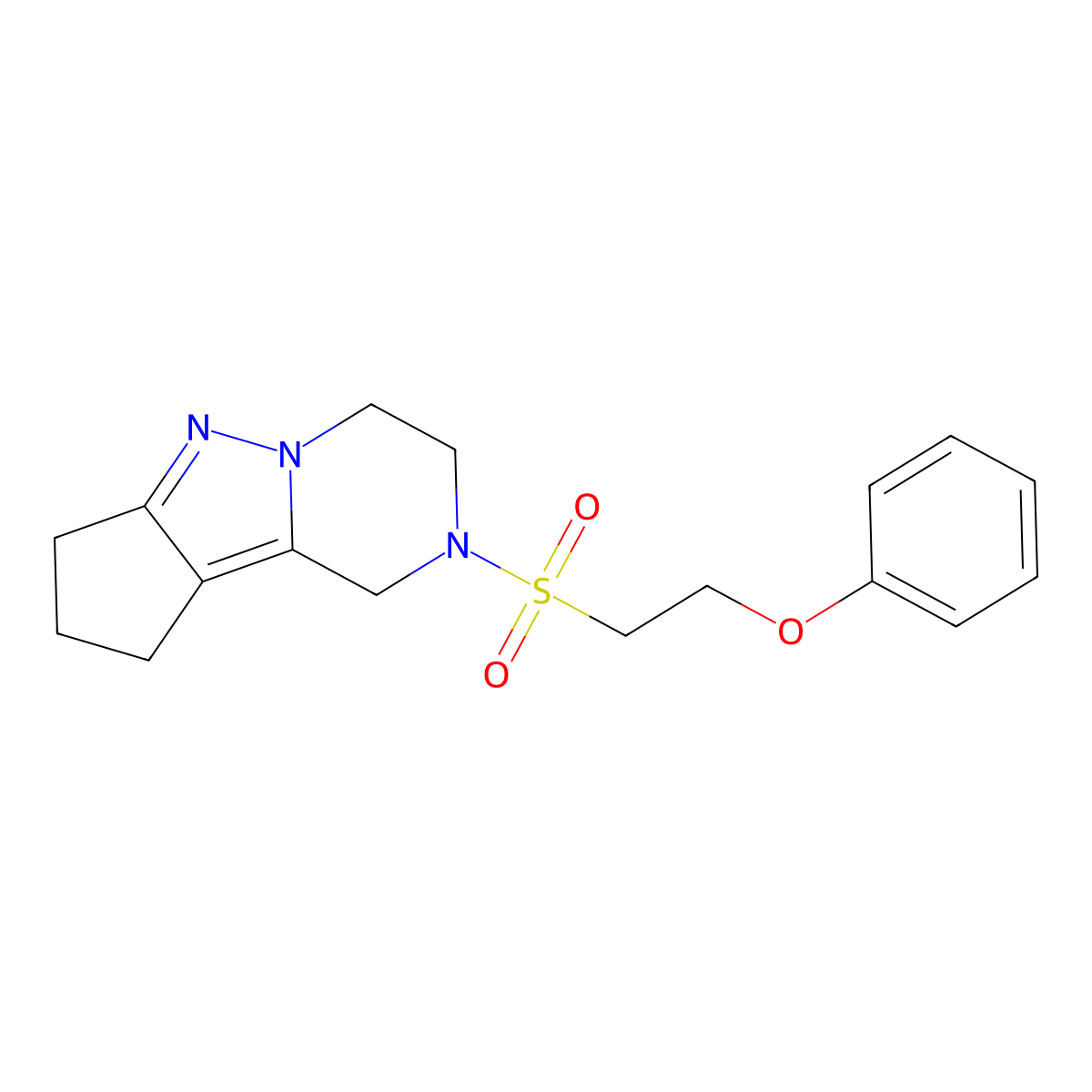 11-(2-Phenoxyethanesulfonyl)-7,8,11-triazatricyclo[6.4.0.0^{2,6}]dodeca-1,6-diene molecular structure, CAS 2034290-03-2