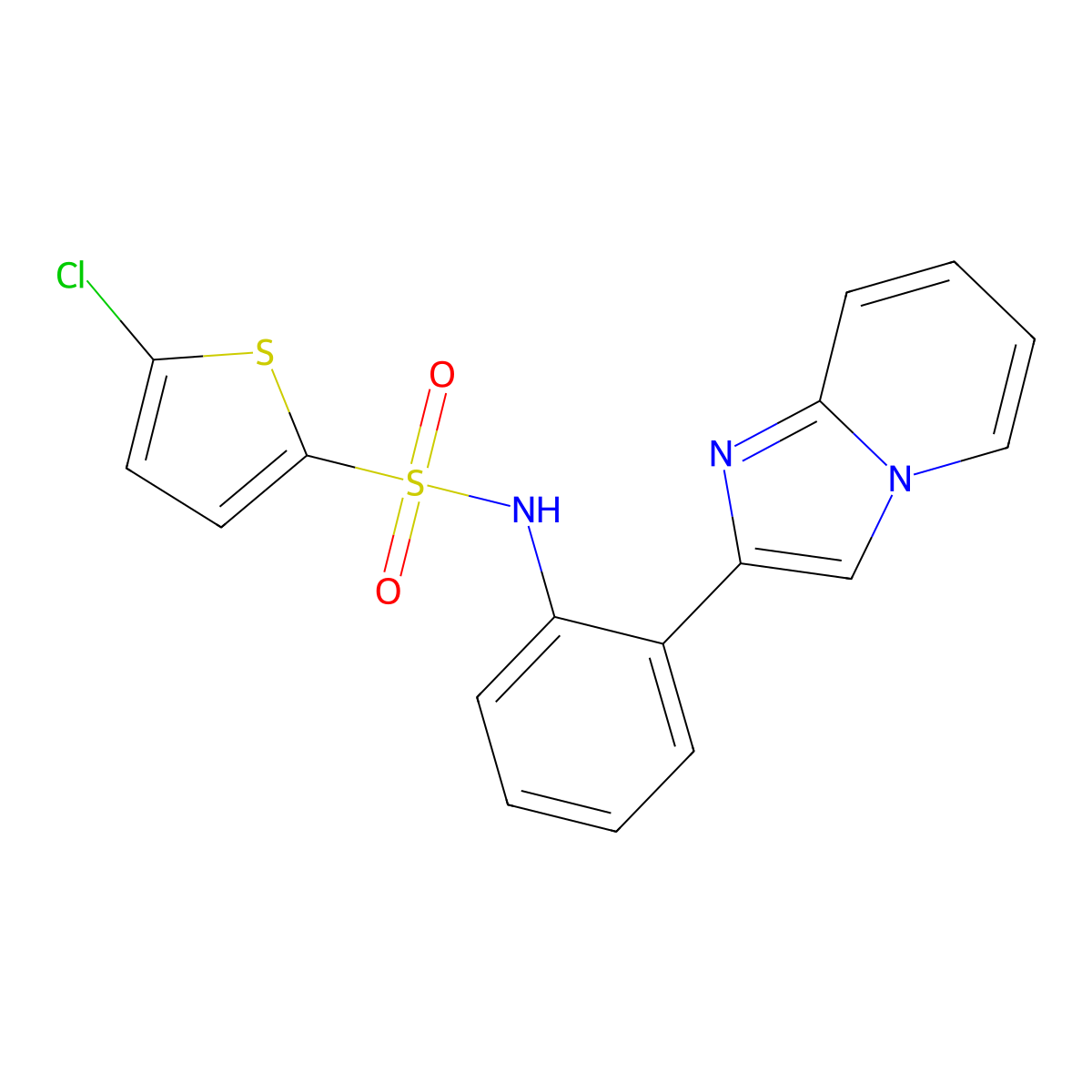 5-chloro-N-(2-{imidazo[1,2-a]pyridin-2-yl}phenyl)thiophene-2-sulfonamide molecular structure, CAS 2034290-15-6