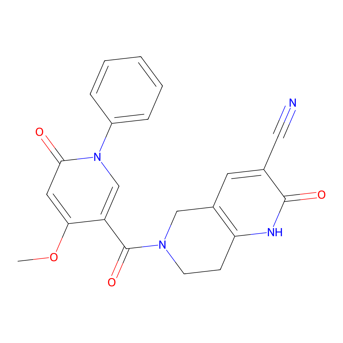 6-(4-Methoxy-6-oxo-1-phenyl-1,6-dihydropyridine-3-carbonyl)-2-oxo-1,2,5,6,7,8-hexahydro-1,6-naphthyridine-3-carbonitrile molecular structure, CAS 2034290-59-8