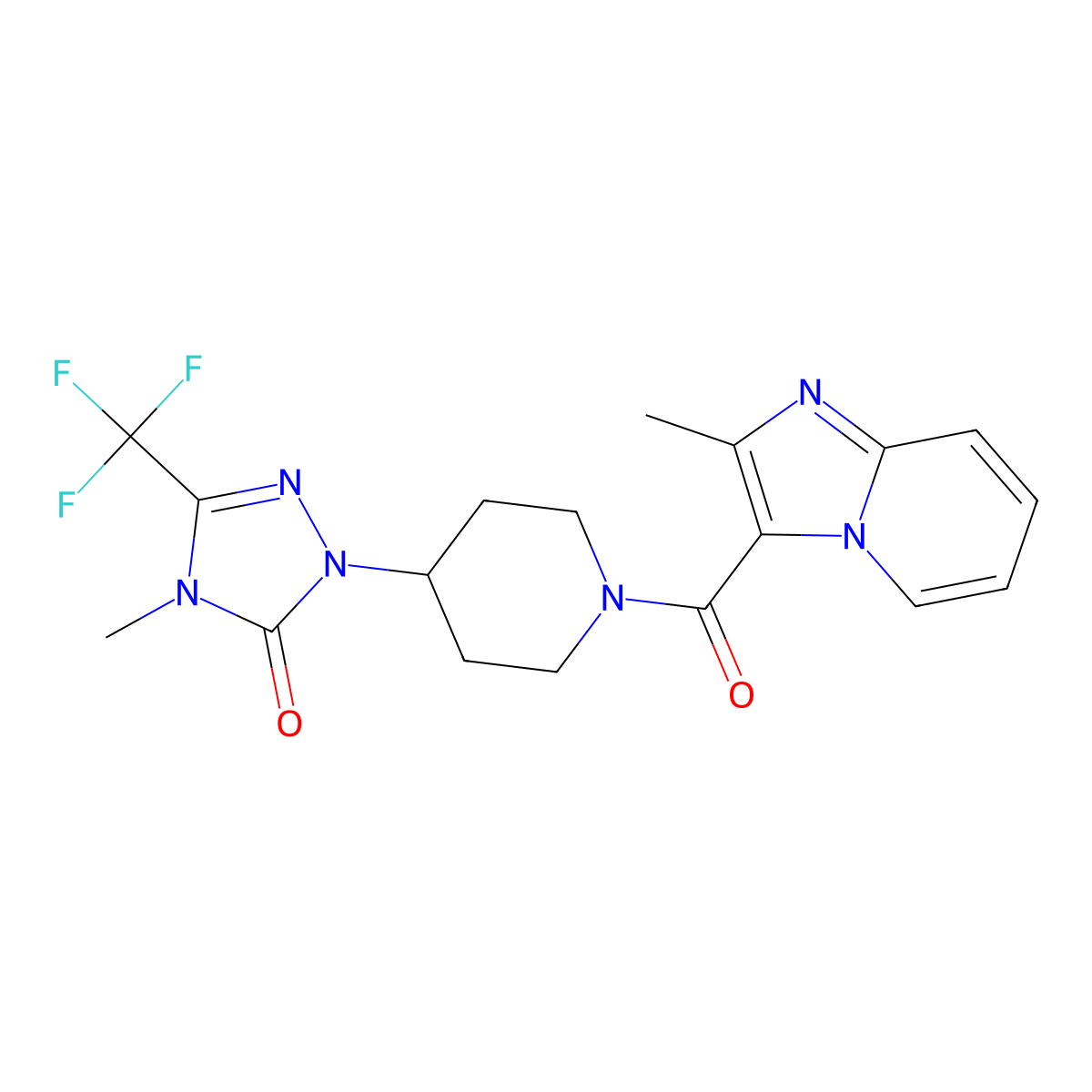 4-methyl-1-(1-(2-methylimidazo[1,2-a]pyridine-3-carbonyl)piperidin-4-yl)-3-(trifluoromethyl)-1H-1,2,4-triazol-5(4H)-one molecular structure, CAS 2034290-86-1