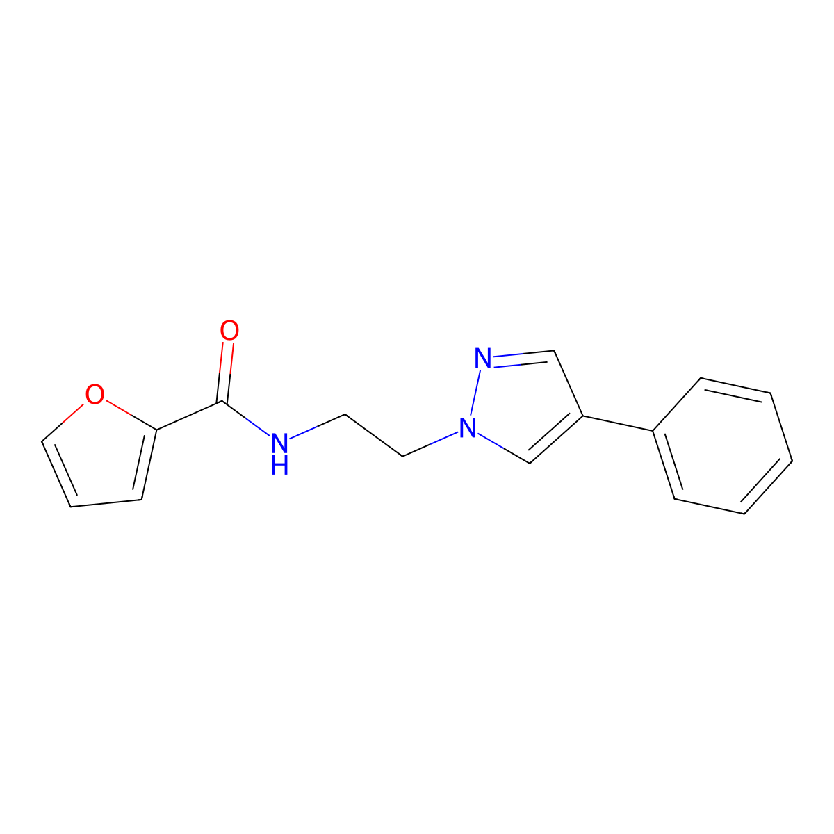 N-[2-(4-phenyl-1H-pyrazol-1-yl)ethyl]furan-2-carboxamide molecular structure, CAS 2034291-04-6