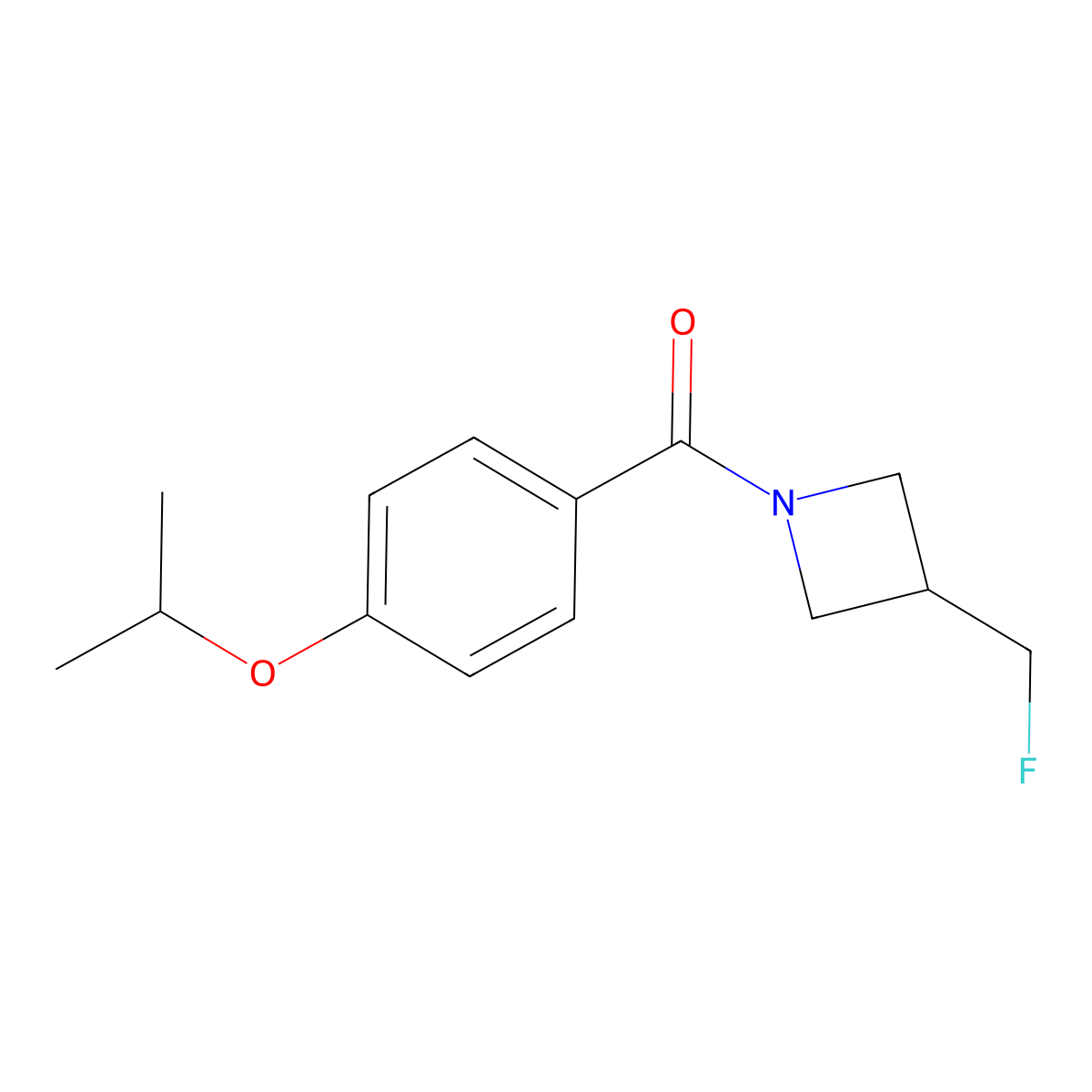 (3-(Fluoromethyl)azetidin-1-yl)(4-isopropoxyphenyl)methanone molecular structure, CAS 2034291-06-8