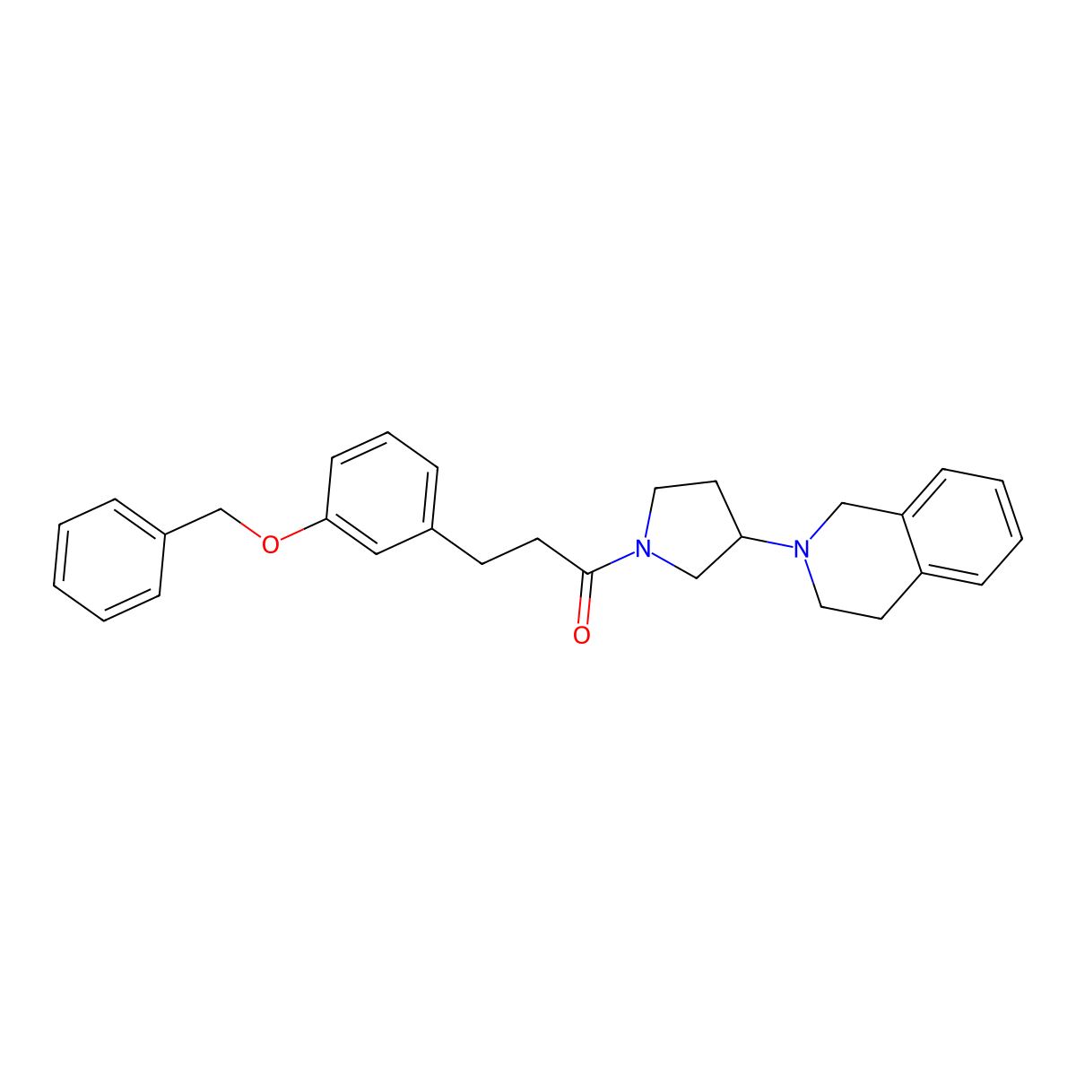 3-(3-(benzyloxy)phenyl)-1-(3-(3,4-dihydroisoquinolin-2(1H)-yl)pyrrolidin-1-yl)propan-1-one molecular structure, CAS 2034291-19-3