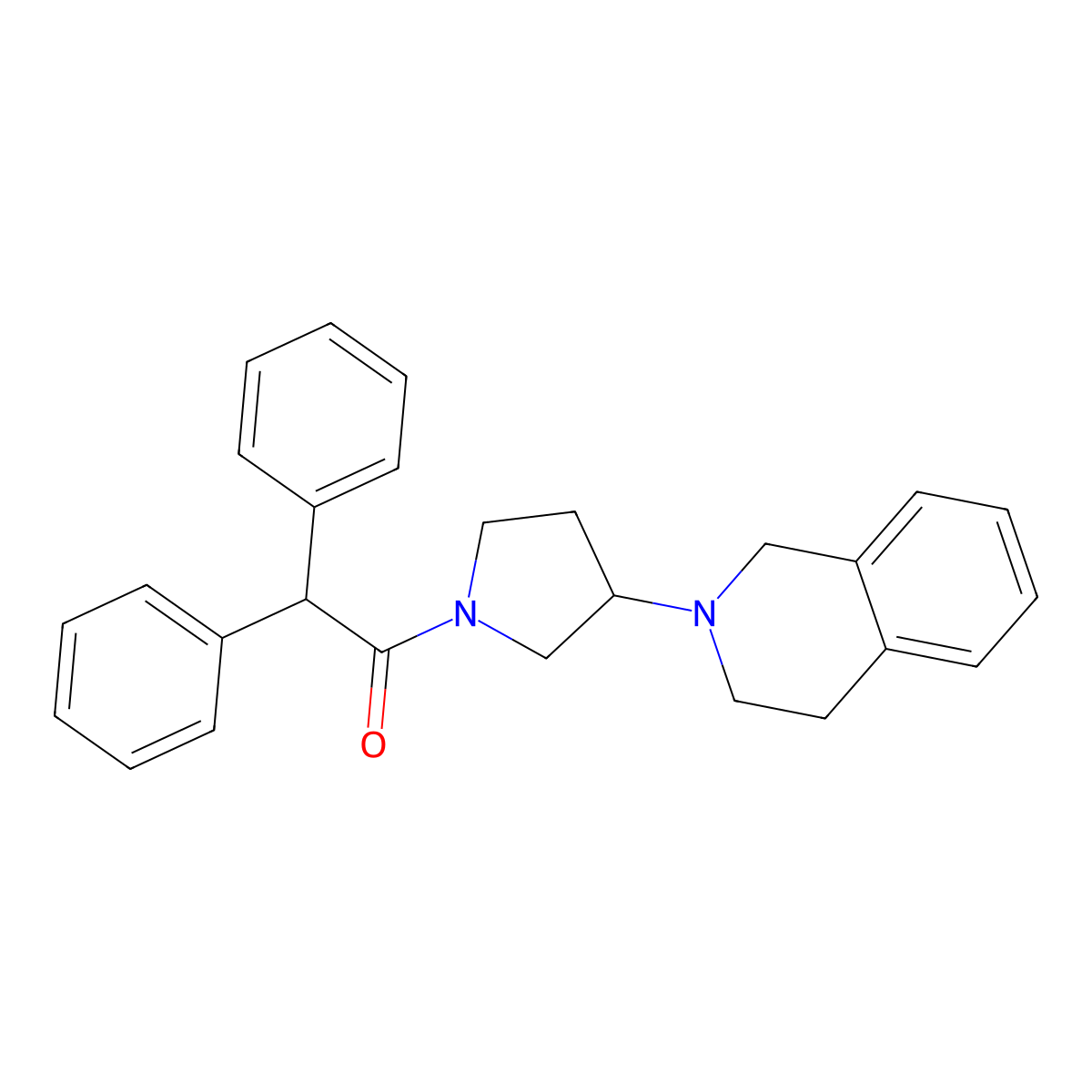 1-(3-(3,4-dihydroisoquinolin-2(1H)-yl)pyrrolidin-1-yl)-2,2-diphenylethanone molecular structure, CAS 2034291-35-3