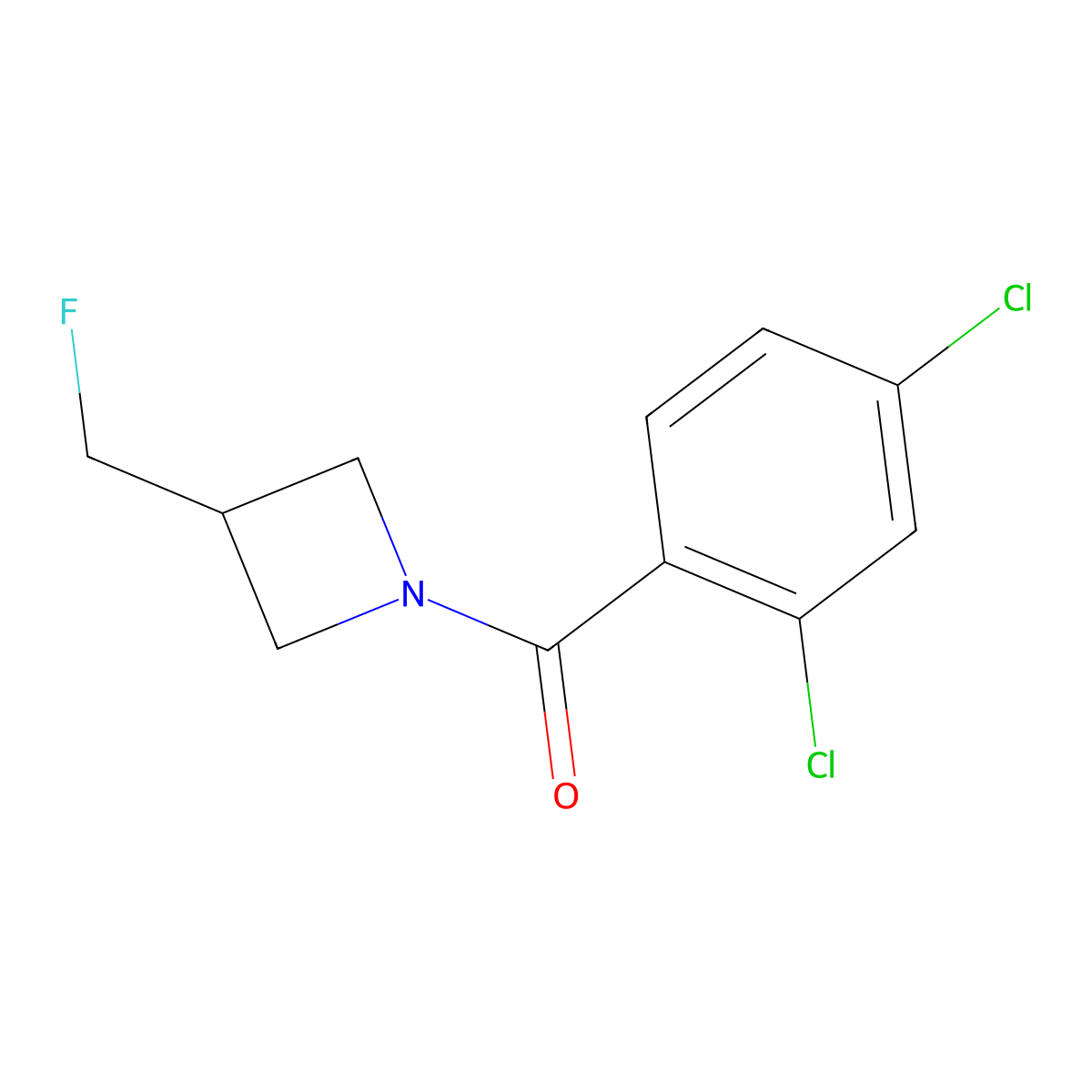 (2,4-Dichlorophenyl)(3-(fluoromethyl)azetidin-1-yl)methanone molecular structure, CAS 2034291-62-6