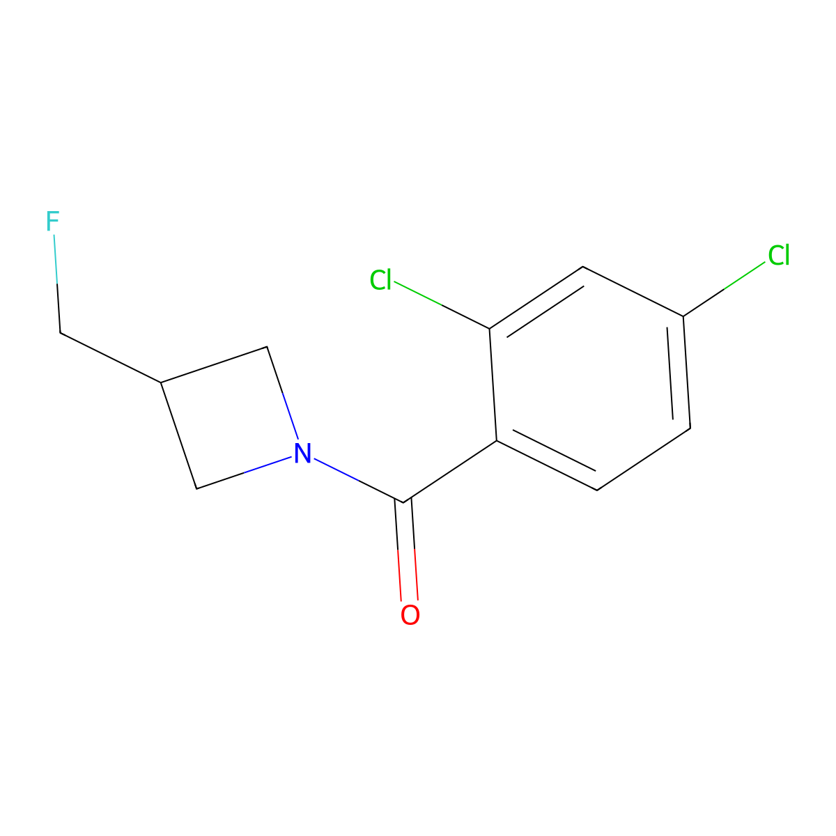 (2,4-Dichlorophenyl)(3-(fluoromethyl)azetidin-1-yl)methanone molecular structure, CAS 2034291-62-6