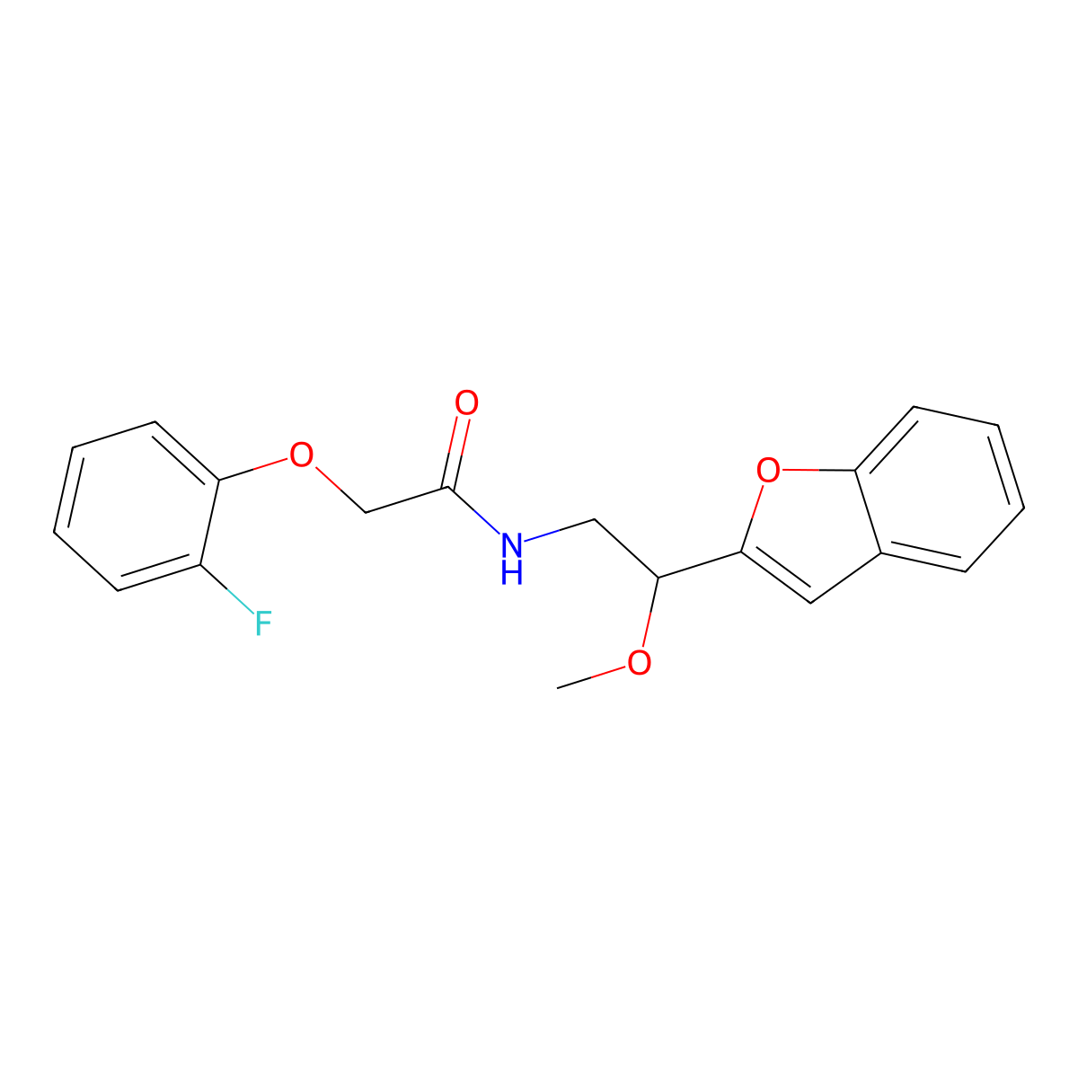 N-(2-(benzofuran-2-yl)-2-methoxyethyl)-2-(2-fluorophenoxy)acetamide molecular structure, CAS 2034291-86-4