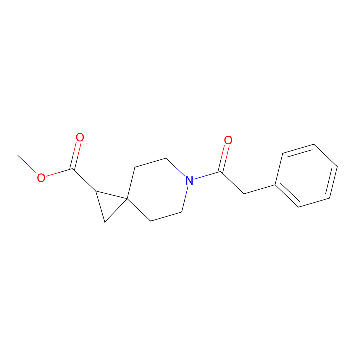 Methyl 6-(2-phenylacetyl)-6-azaspiro[2.5]octane-1-carboxylate molecular structure, CAS 2034291-91-1