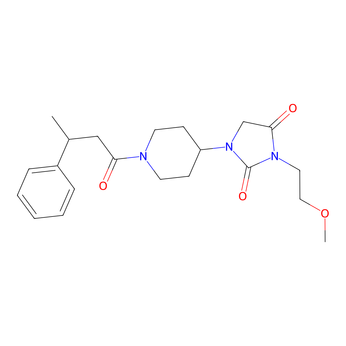 3-(2-Methoxyethyl)-1-[1-(3-phenylbutanoyl)piperidin-4-yl]imidazolidine-2,4-dione molecular structure, CAS 2034292-28-7