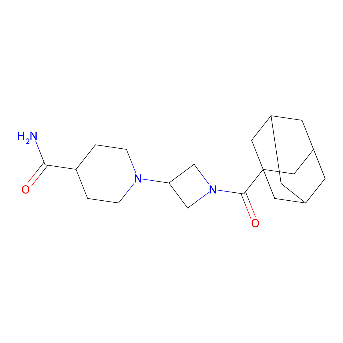 1-[1-(Adamantane-1-carbonyl)azetidin-3-yl]piperidine-4-carboxamide molecular structure, CAS 2034292-67-4