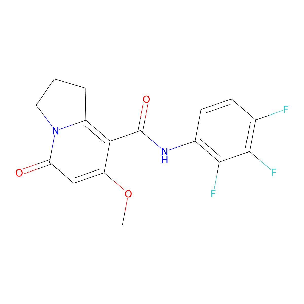 7-methoxy-5-oxo-N-(2,3,4-trifluorophenyl)-1,2,3,5-tetrahydroindolizine-8-carboxamide molecular structure, CAS 2034292-73-2