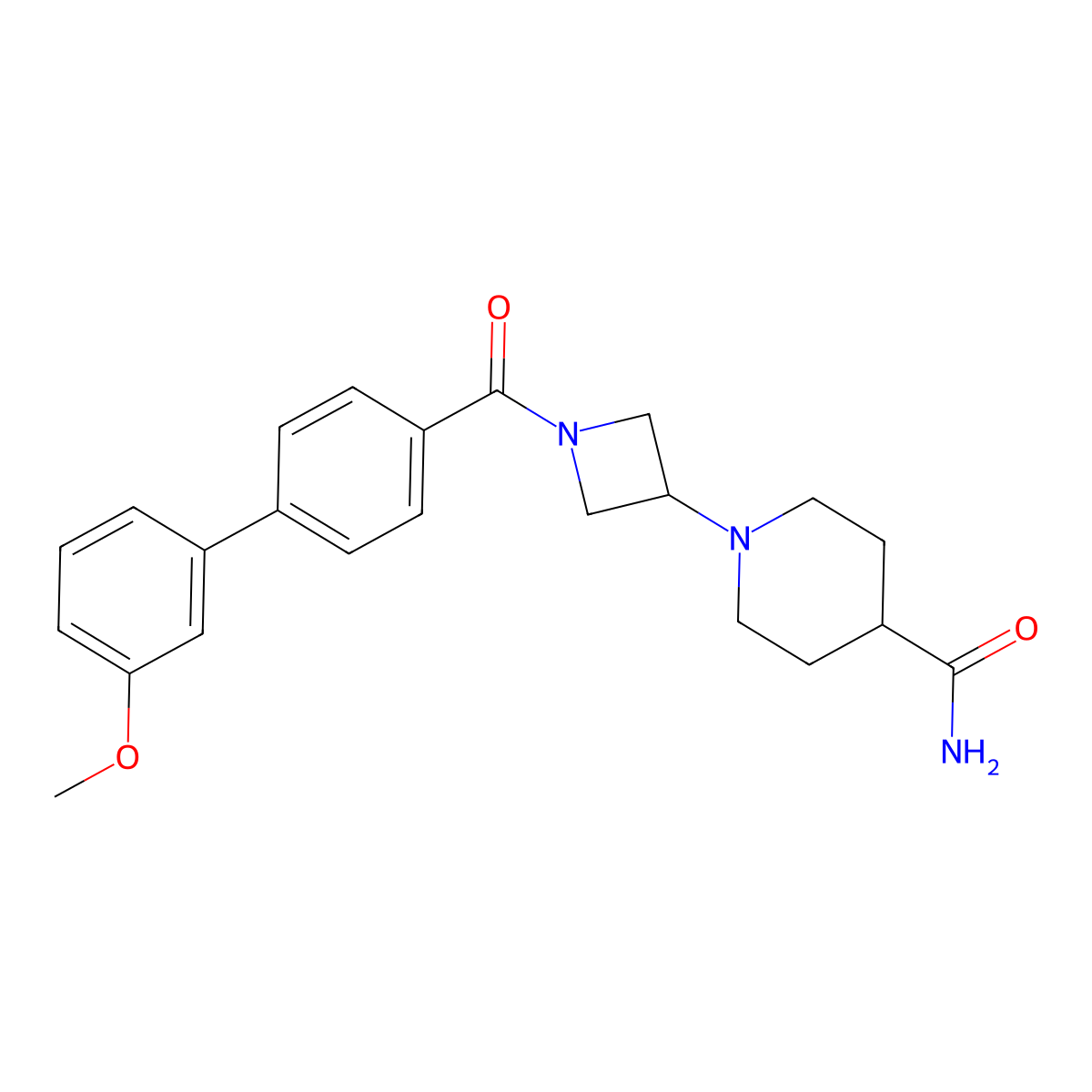1-(1-(3'-Methoxy-[1,1'-biphenyl]-4-carbonyl)azetidin-3-yl)piperidine-4-carboxamide molecular structure, CAS 2034292-74-3
