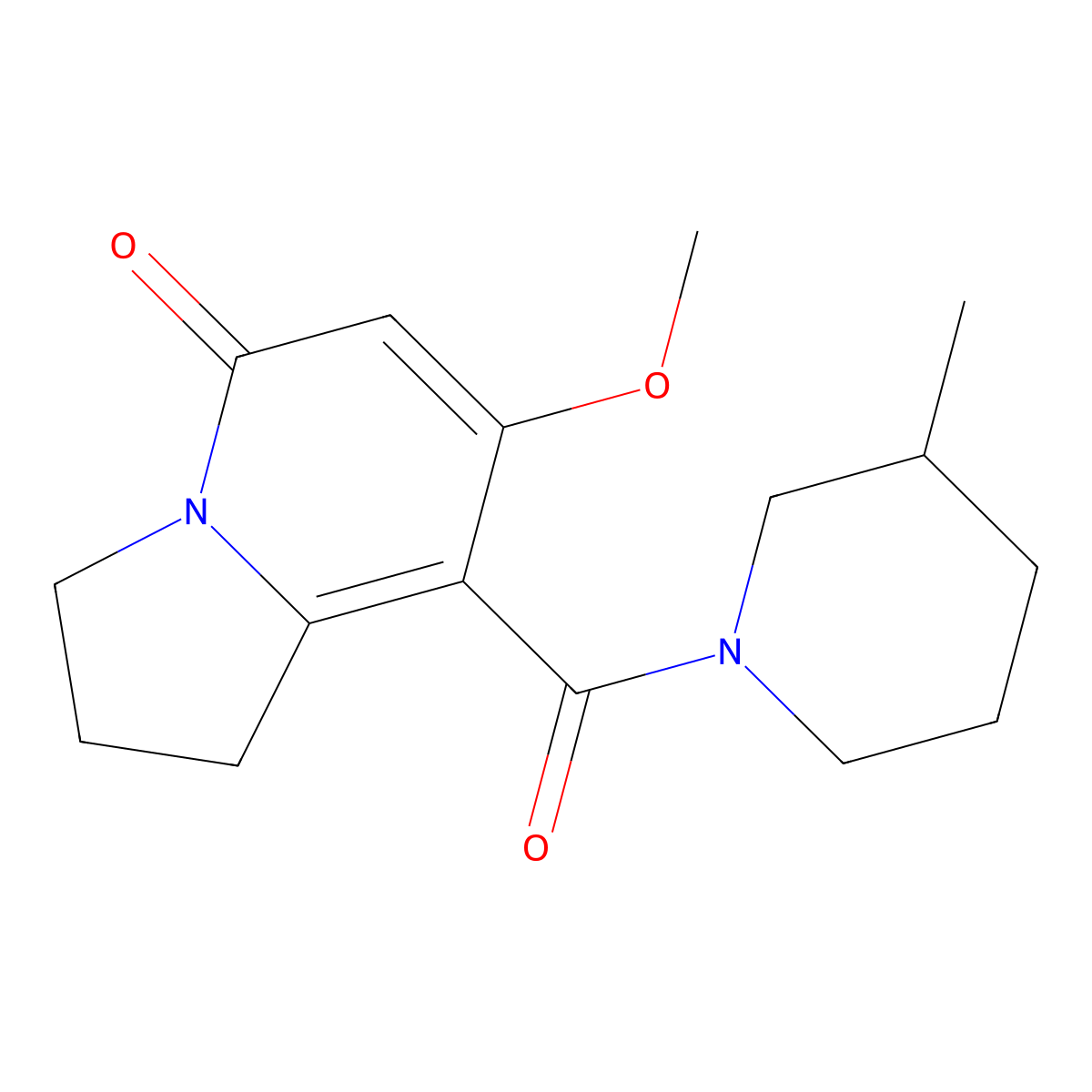 7-methoxy-8-(3-methylpiperidine-1-carbonyl)-2,3-dihydroindolizin-5(1H)-one molecular structure, CAS 2034292-91-4
