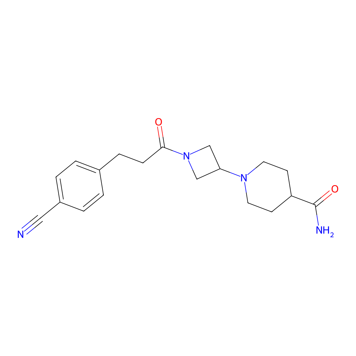 1-(1-(3-(4-Cyanophenyl)propanoyl)azetidin-3-yl)piperidine-4-carboxamide molecular structure, CAS 2034292-97-0