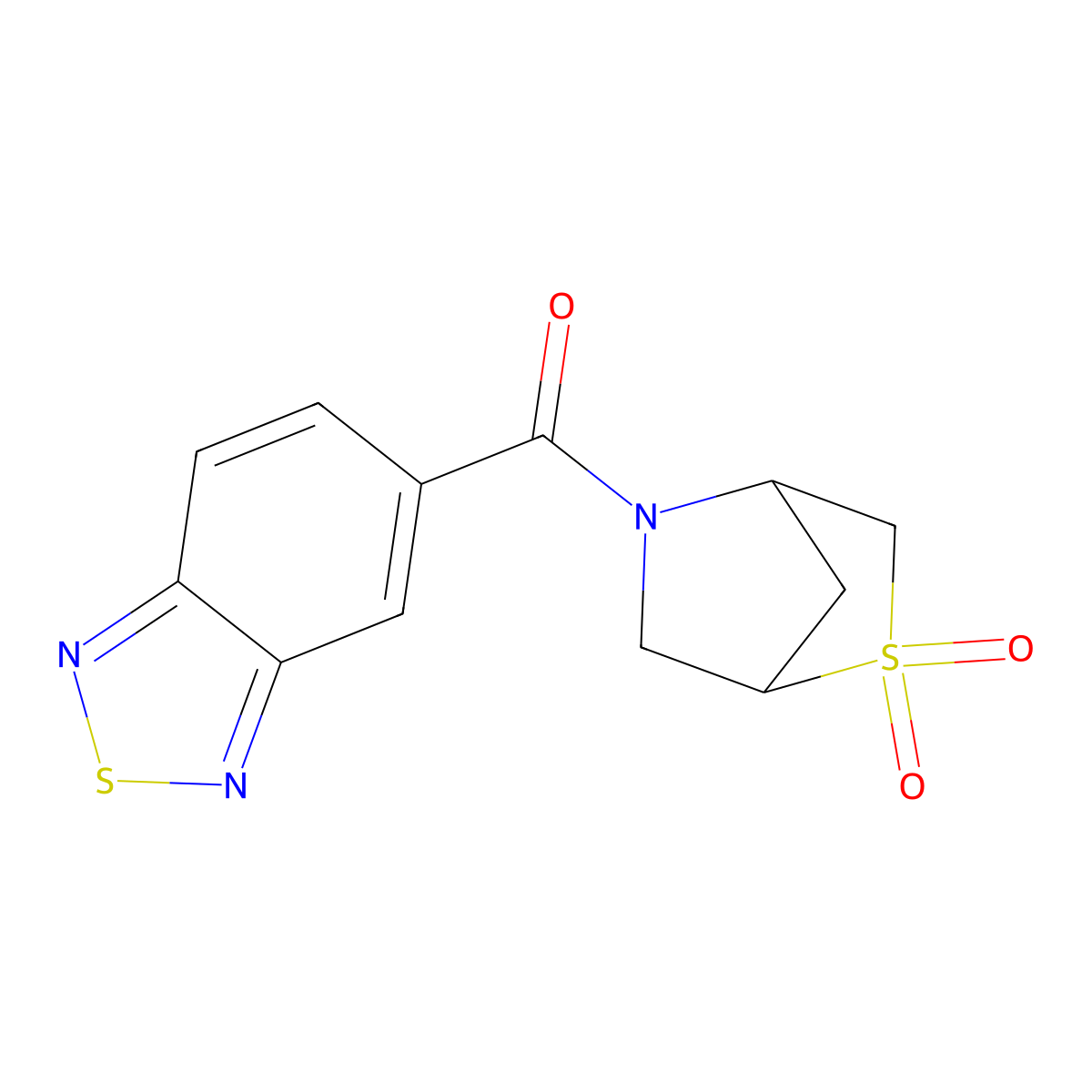 Benzo[c][1,2,5]thiadiazol-5-yl(2,2-dioxido-2-thia-5-azabicyclo[2.2.1]heptan-5-yl)methanone molecular structure, CAS 2034292-98-1