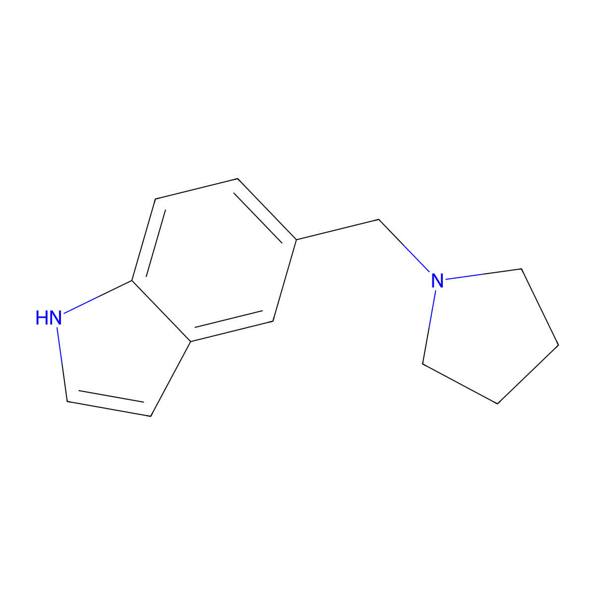 5-(pyrrolidin-1-ylmethyl)-1H-indole molecular structure, CAS 2034294-99-8
