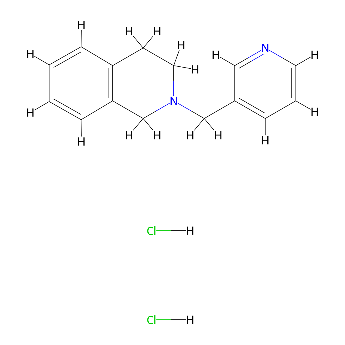 2-(Pyridin-3-ylmethyl)-1,2,3,4-tetrahydroisoquinoline dihydrochloride molecular structure, CAS 2034295-11-7
