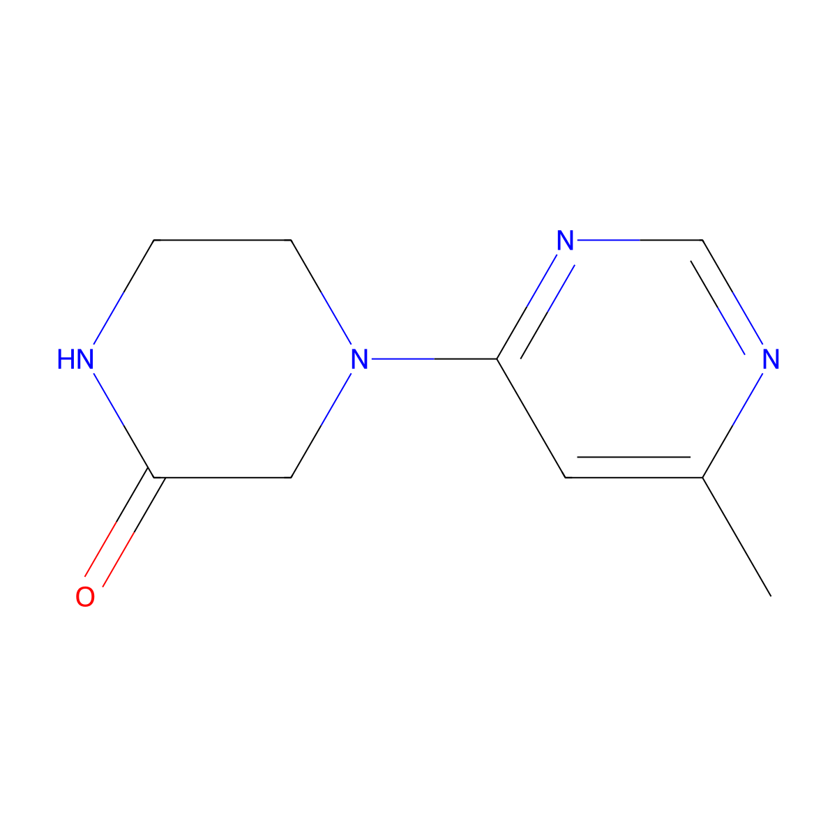 4-(6-Methylpyrimidin-4-yl)piperazin-2-one molecular structure, CAS 2034295-48-0