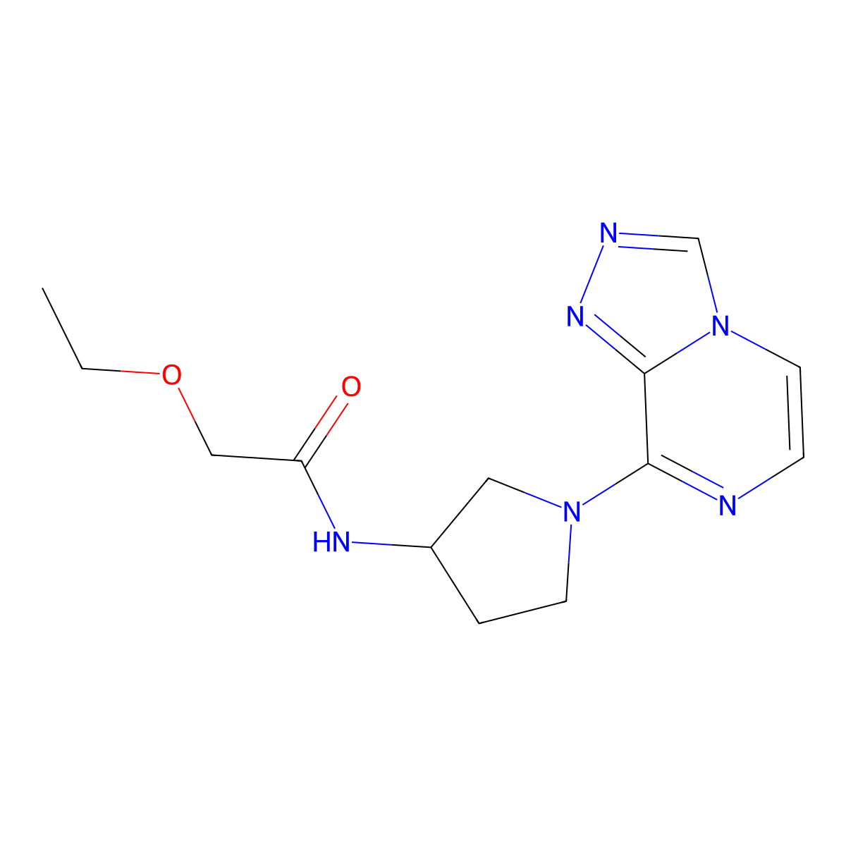 N-(1-([1,2,4]triazolo[4,3-a]pyrazin-8-yl)pyrrolidin-3-yl)-2-ethoxyacetamide molecular structure, CAS 2034295-59-3