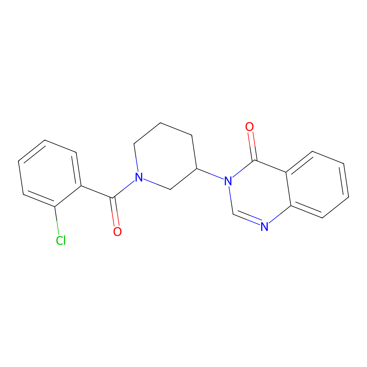 3-(1-(2-chlorobenzoyl)piperidin-3-yl)quinazolin-4(3H)-one molecular structure, CAS 2034295-61-7