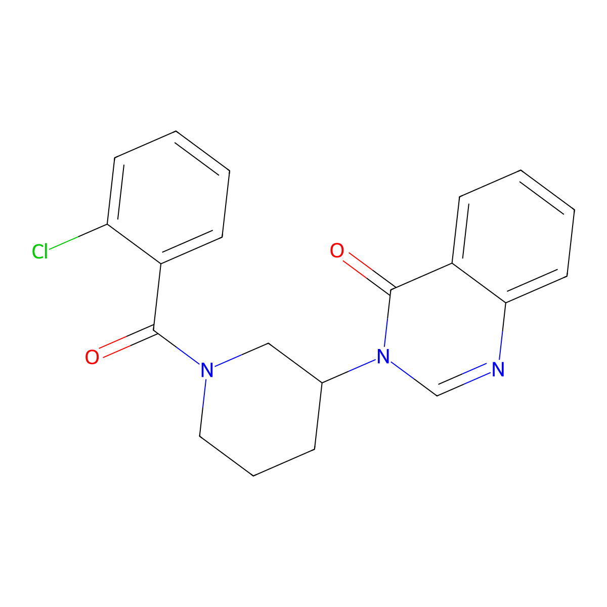 3-(1-(2-chlorobenzoyl)piperidin-3-yl)quinazolin-4(3H)-one molecular structure, CAS 2034295-61-7