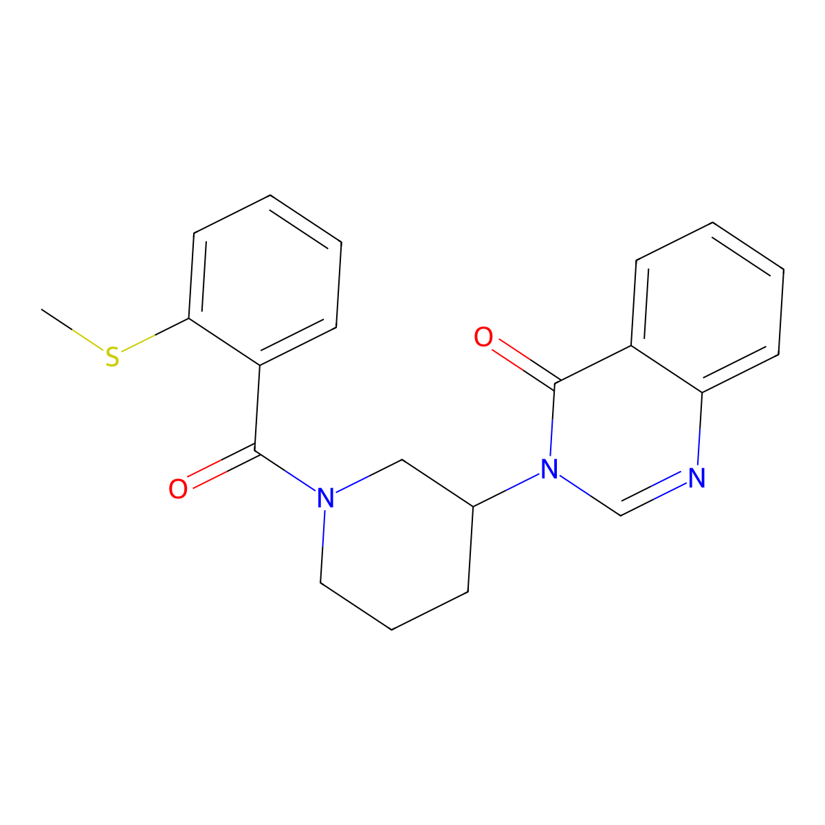 3-(1-(2-(methylthio)benzoyl)piperidin-3-yl)quinazolin-4(3H)-one molecular structure, CAS 2034296-17-6