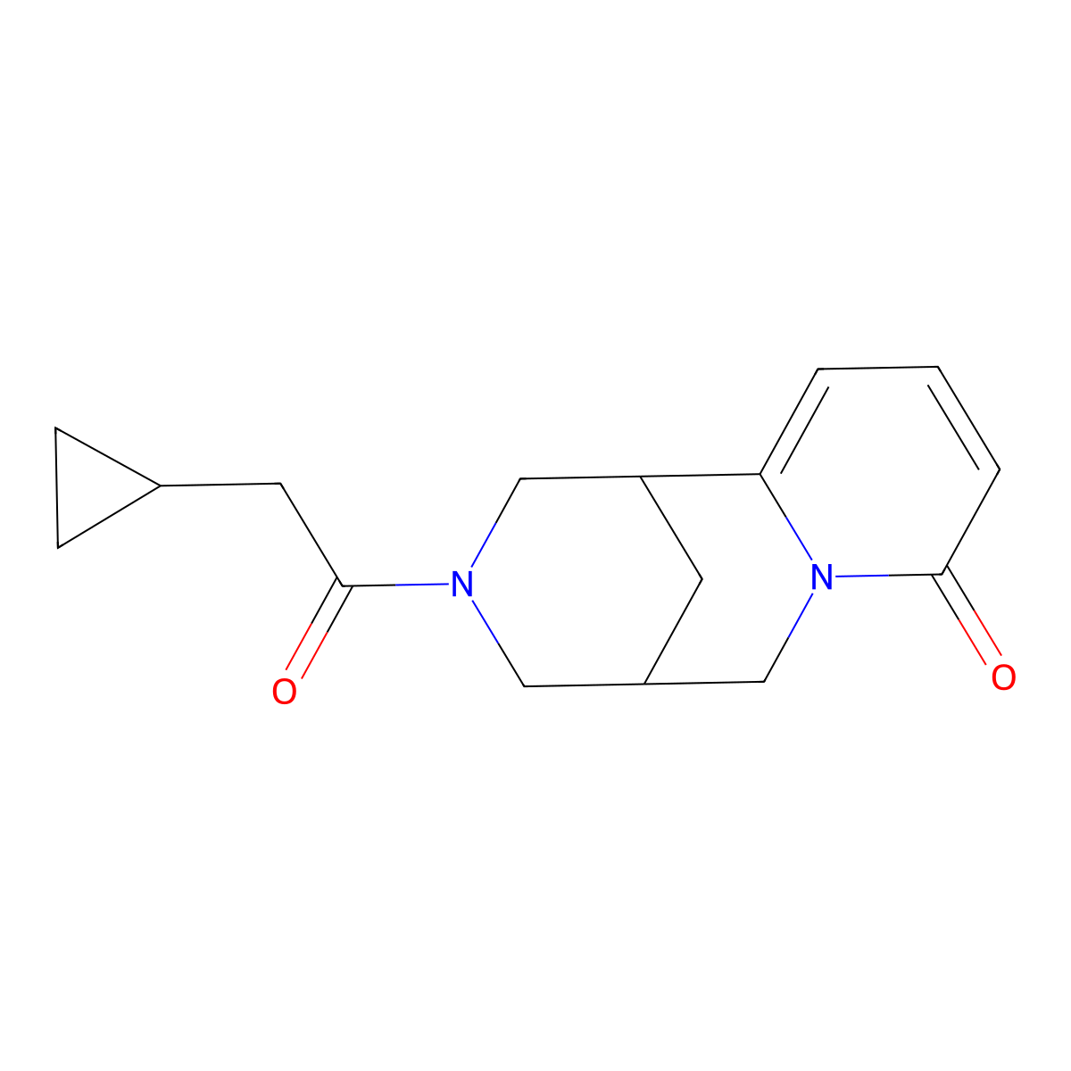 3-(2-cyclopropylacetyl)-3,4,5,6-tetrahydro-1H-1,5-methanopyrido[1,2-a][1,5]diazocin-8(2H)-one molecular structure, CAS 2034296-23-4