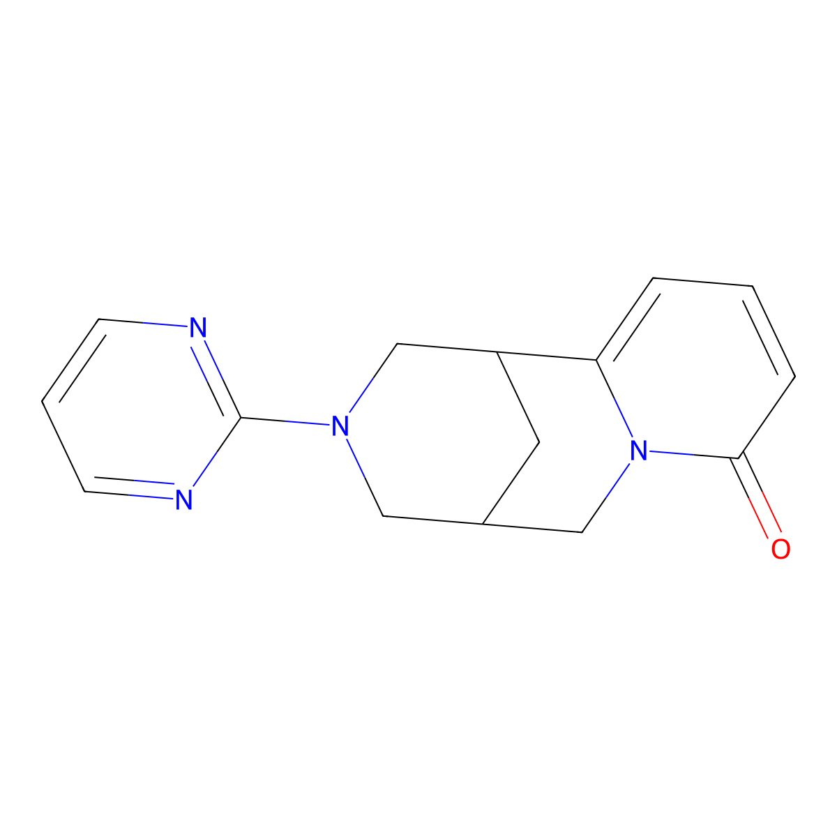 3-(pyrimidin-2-yl)-3,4,5,6-tetrahydro-1H-1,5-methanopyrido[1,2-a][1,5]diazocin-8(2H)-one molecular structure, CAS 2034296-29-0