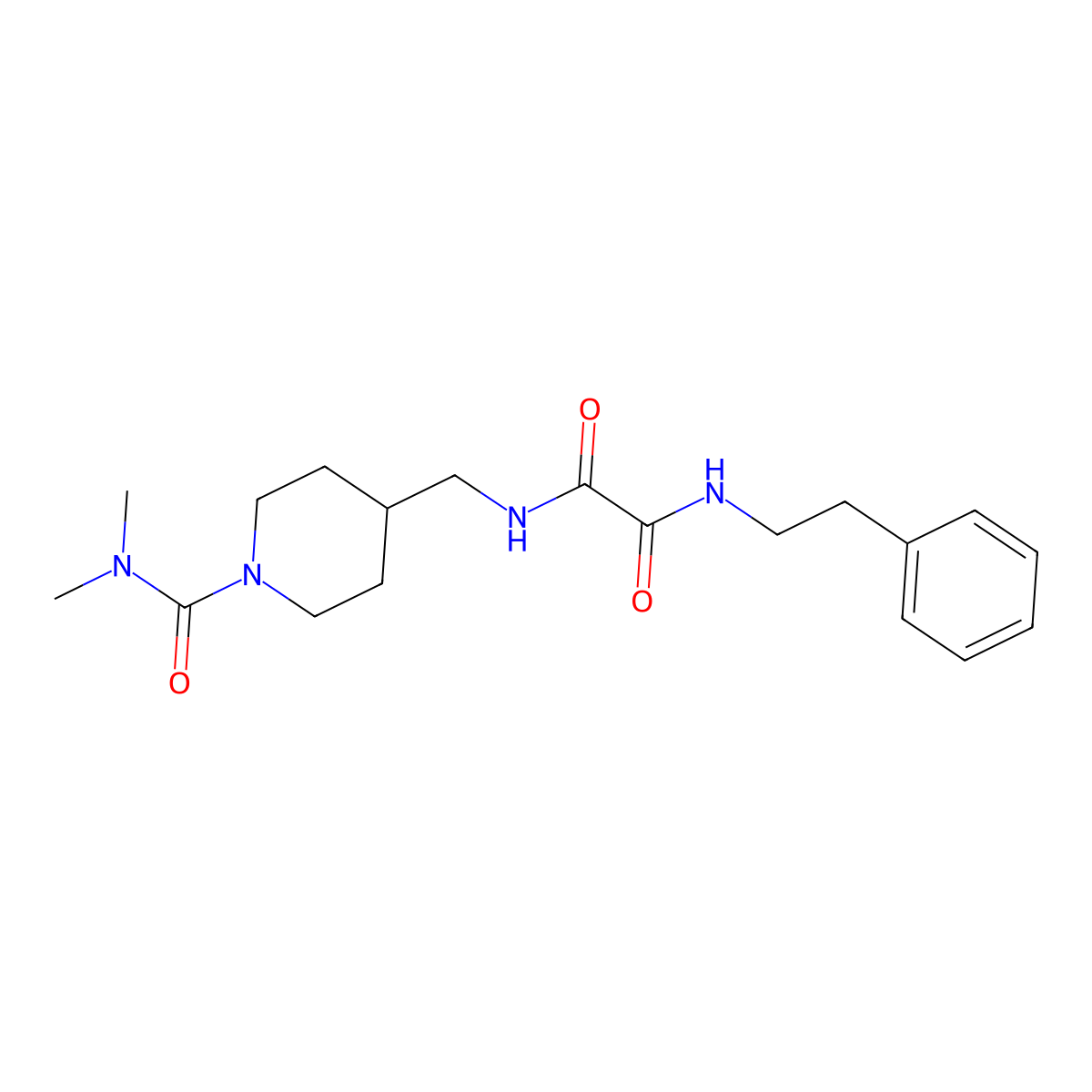 N-{[1-(dimethylcarbamoyl)piperidin-4-yl]methyl}-N'-(2-phenylethyl)ethanediamide molecular structure, CAS 2034296-33-6