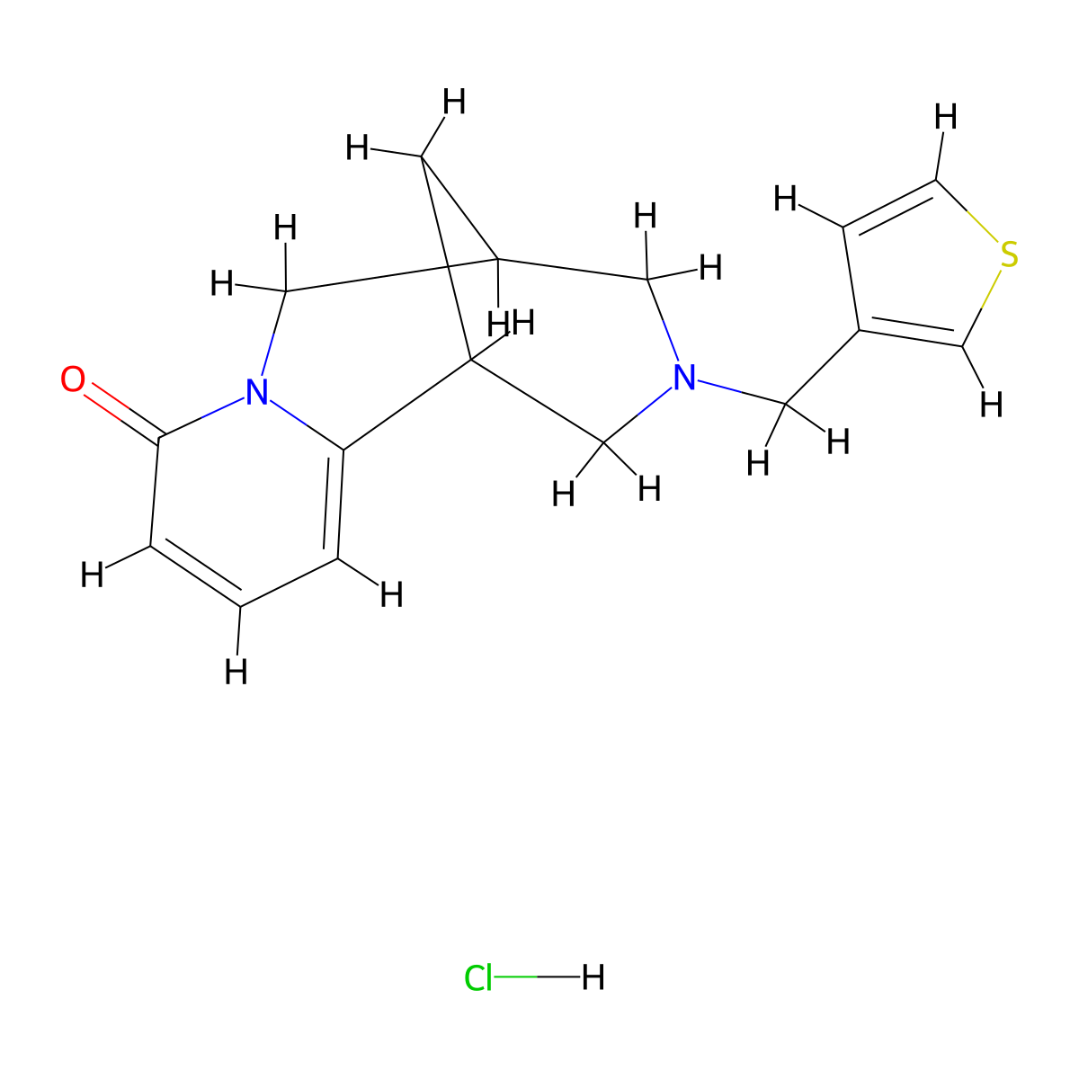 3-(thiophen-3-ylmethyl)-3,4,5,6-tetrahydro-1H-1,5-methanopyrido[1,2-a][1,5]diazocin-8(2H)-one hydrochloride molecular structure, CAS 2034296-38-1