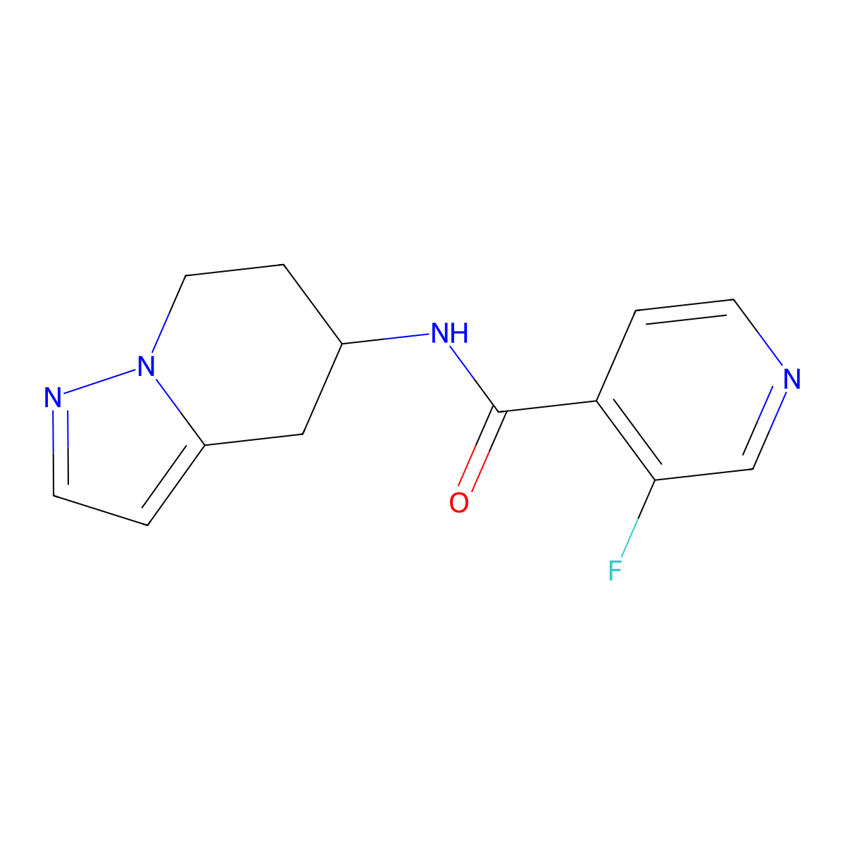 3-fluoro-N-(4,5,6,7-tetrahydropyrazolo[1,5-a]pyridin-5-yl)isonicotinamide molecular structure, CAS 2034296-46-1