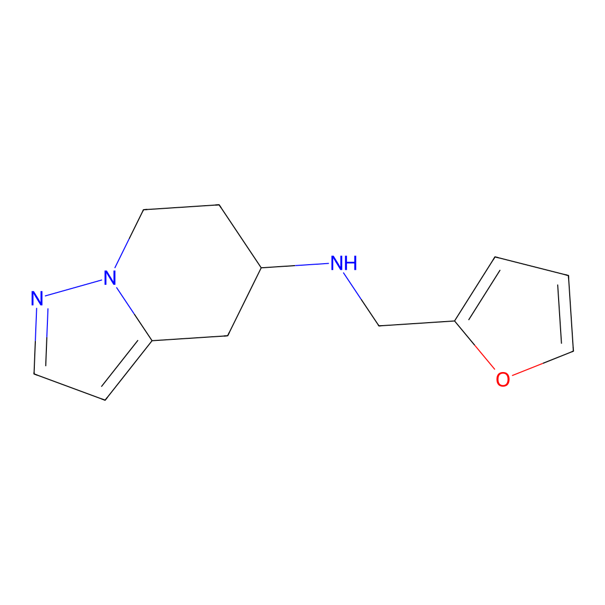N-(furan-2-ylmethyl)-4,5,6,7-tetrahydropyrazolo[1,5-a]pyridin-5-amine molecular structure, CAS 2034296-53-0