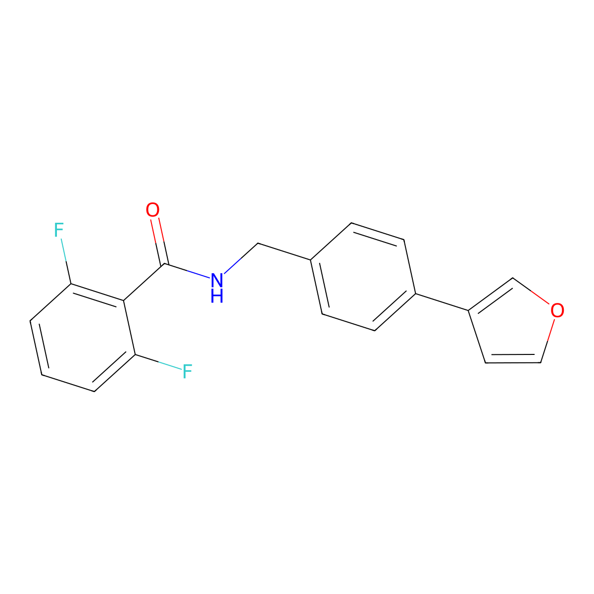 2,6-difluoro-N-(4-(furan-3-yl)benzyl)benzamide molecular structure, CAS 2034296-74-5