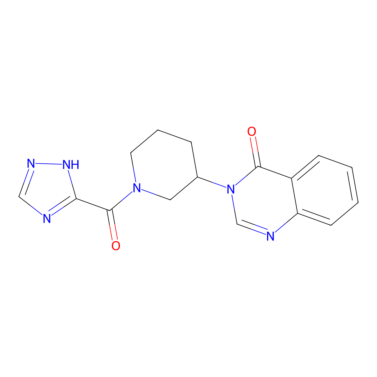 3-(1-(1H-1,2,4-triazole-5-carbonyl)piperidin-3-yl)quinazolin-4(3H)-one molecular structure, CAS 2034296-75-6