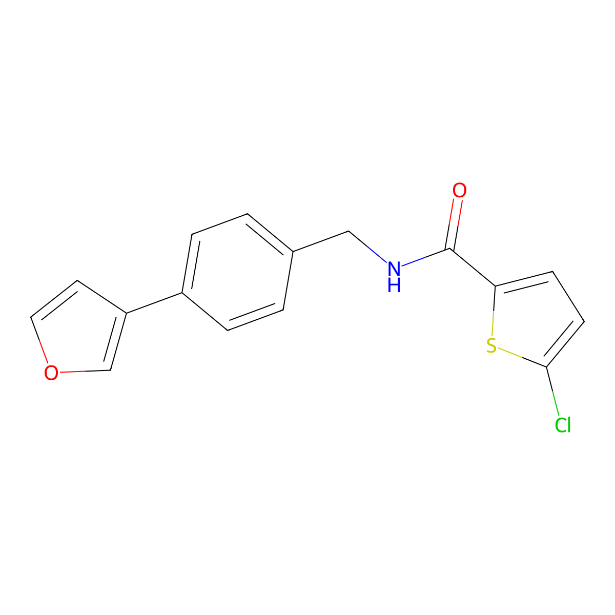 5-chloro-N-(4-(furan-3-yl)benzyl)thiophene-2-carboxamide molecular structure, CAS 2034296-83-6