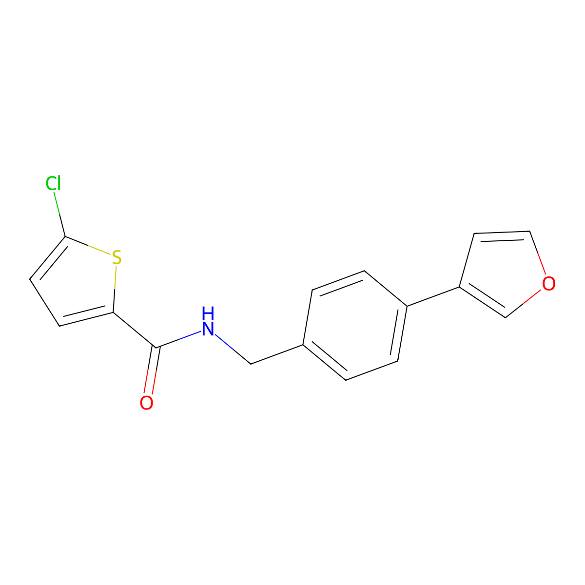 5-chloro-N-(4-(furan-3-yl)benzyl)thiophene-2-carboxamide molecular structure, CAS 2034296-83-6