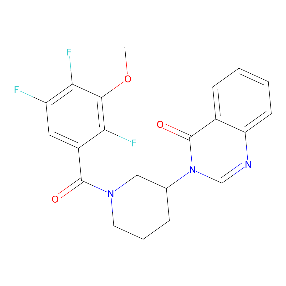 3-(1-(2,4,5-trifluoro-3-methoxybenzoyl)piperidin-3-yl)quinazolin-4(3H)-one molecular structure, CAS 2034297-05-5
