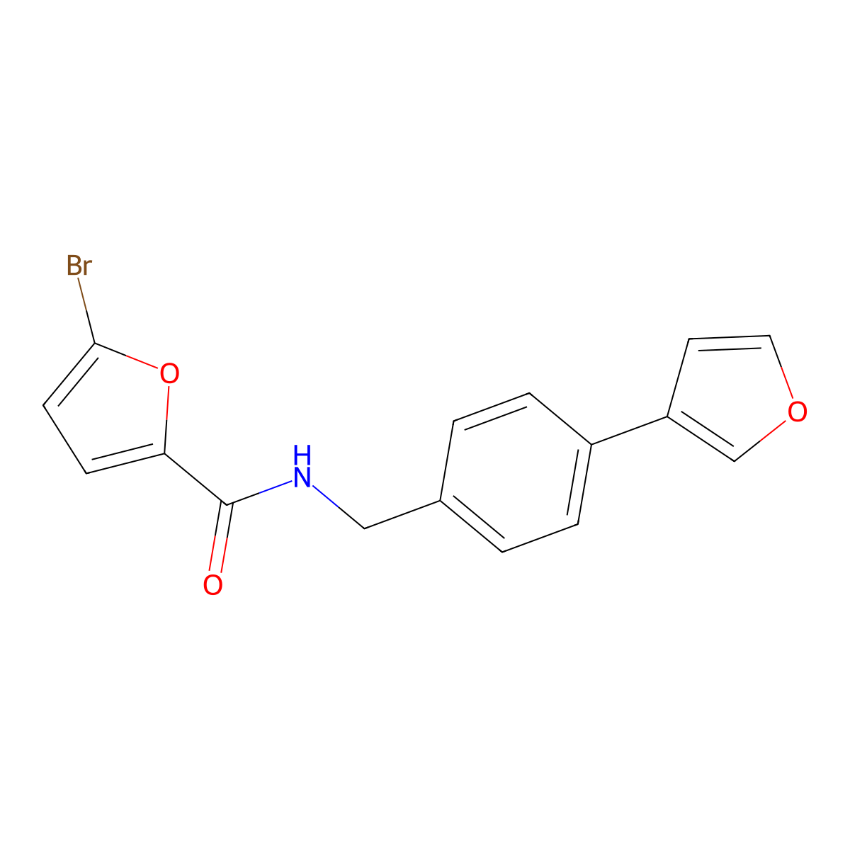 5-bromo-N-(4-(furan-3-yl)benzyl)furan-2-carboxamide molecular structure, CAS 2034297-30-6
