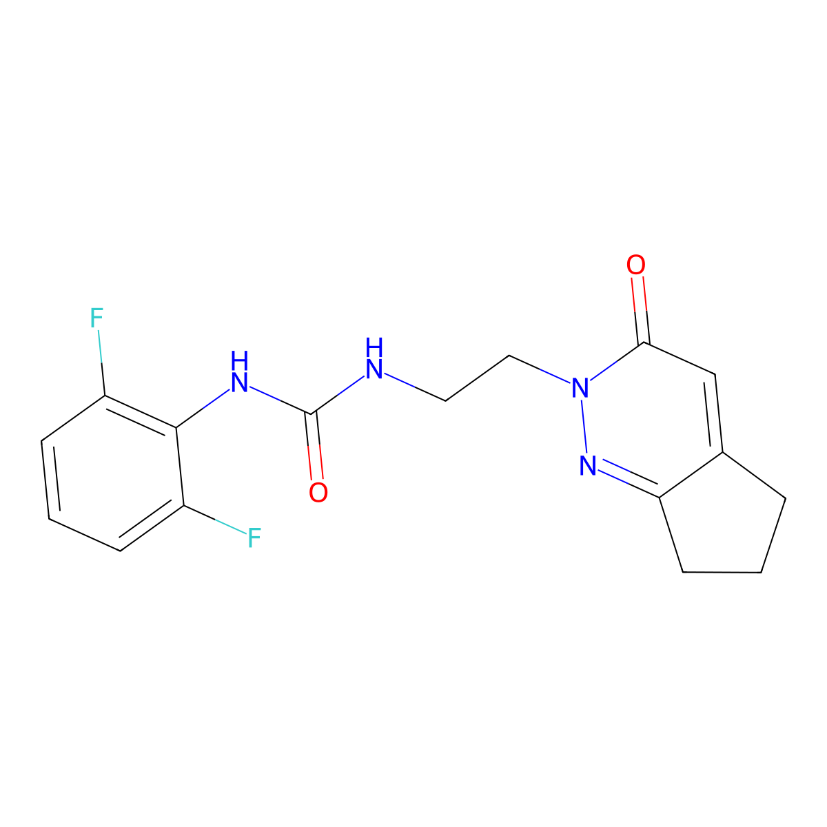 1-(2,6-difluorophenyl)-3-(2-(3-oxo-3,5,6,7-tetrahydro-2H-cyclopenta[c]pyridazin-2-yl)ethyl)urea molecular structure, CAS 2034297-47-5