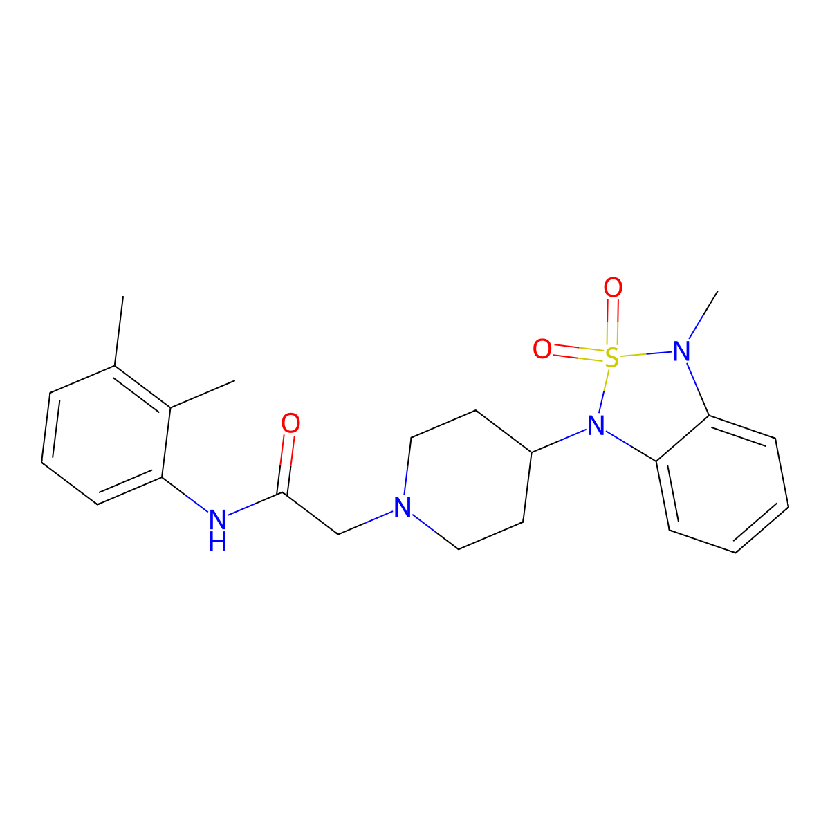 N-(2,3-dimethylphenyl)-2-(4-(3-methyl-2,2-dioxidobenzo[c][1,2,5]thiadiazol-1(3H)-yl)piperidin-1-yl)acetamide molecular structure, CAS 2034297-95-3