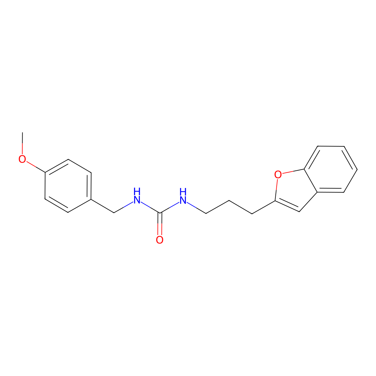 1-(3-(Benzofuran-2-yl)propyl)-3-(4-methoxybenzyl)urea molecular structure, CAS 2034298-31-0