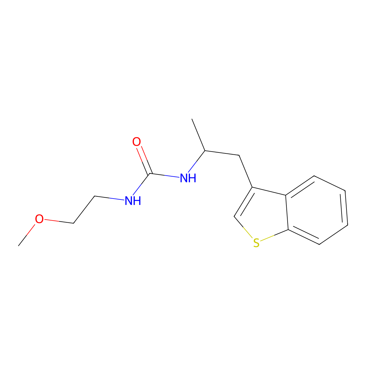 1-(1-(Benzo[b]thiophen-3-yl)propan-2-yl)-3-(2-methoxyethyl)urea molecular structure, CAS 2034298-87-6