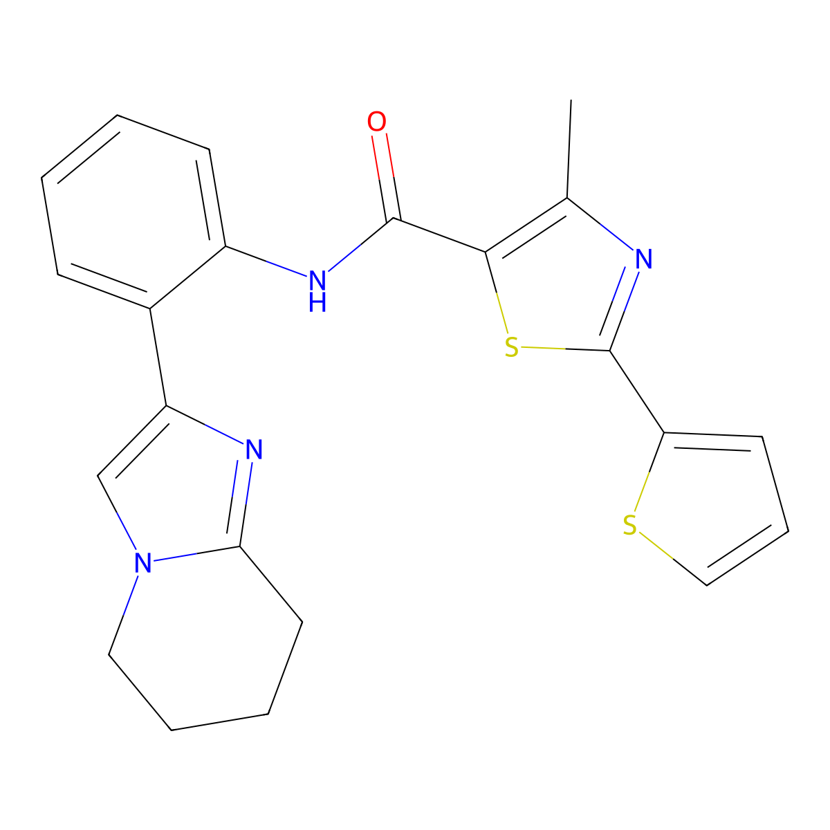 4-methyl-N-(2-(5,6,7,8-tetrahydroimidazo[1,2-a]pyridin-2-yl)phenyl)-2-(thiophen-2-yl)thiazole-5-carboxamide molecular structure, CAS 2034298-90-1