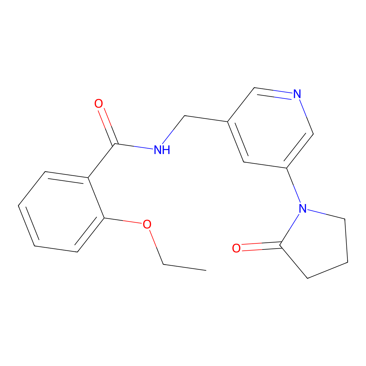 2-ethoxy-N-{[5-(2-oxopyrrolidin-1-yl)pyridin-3-yl]methyl}benzamide molecular structure, CAS 2034298-94-5
