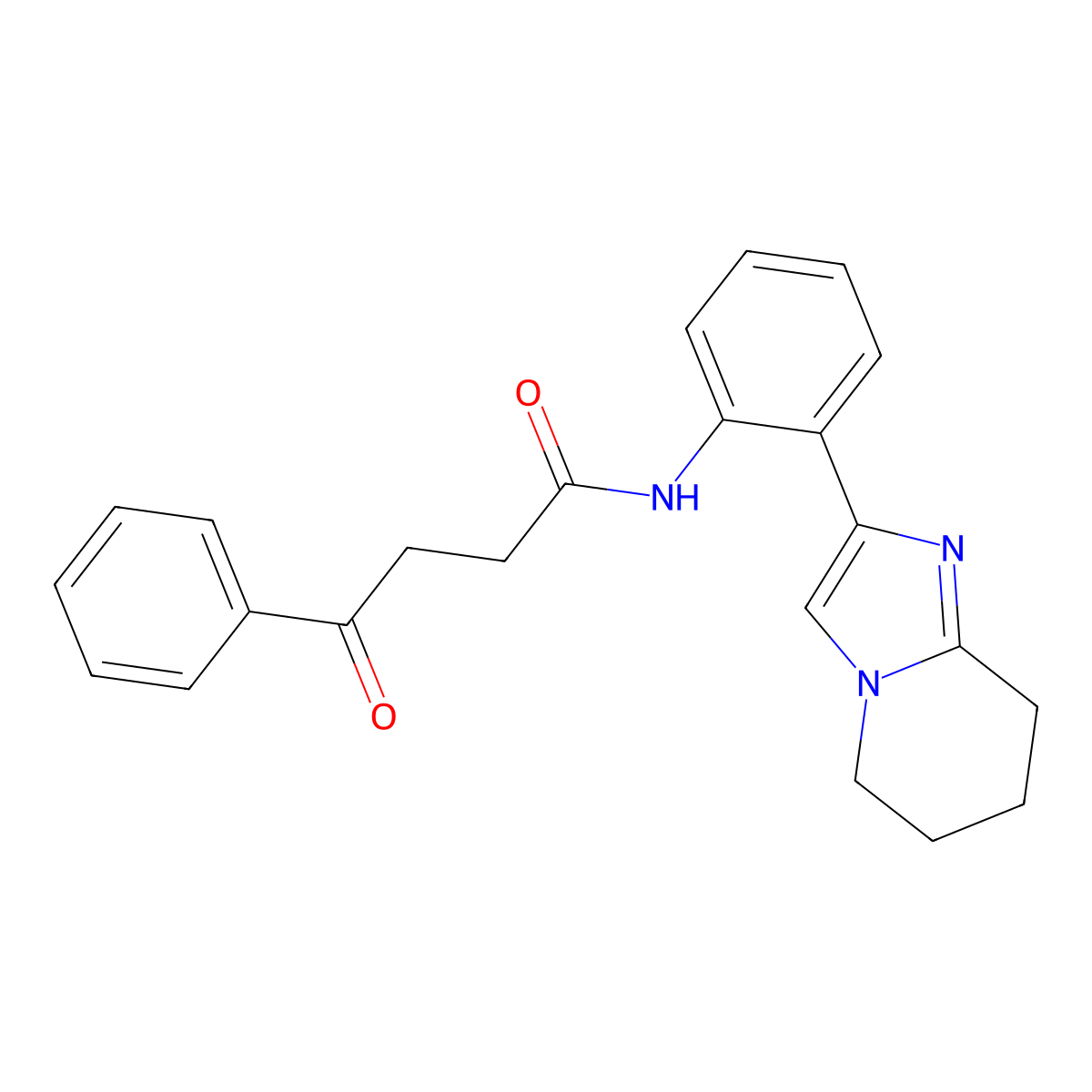 4-oxo-4-phenyl-N-(2-(5,6,7,8-tetrahydroimidazo[1,2-a]pyridin-2-yl)phenyl)butanamide molecular structure, CAS 2034298-96-7