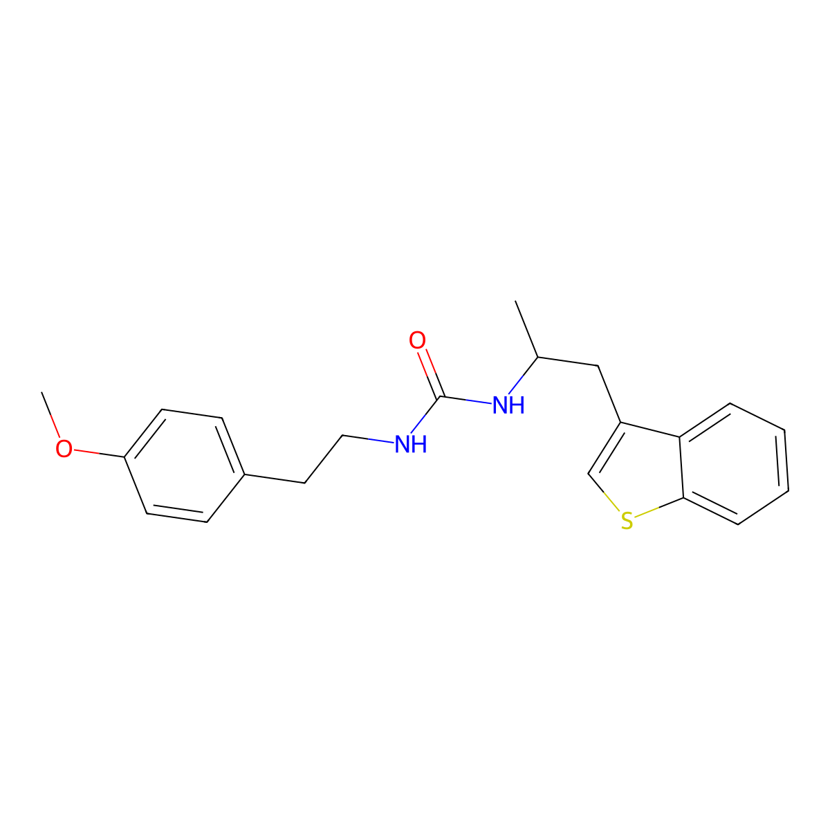 1-(1-(Benzo[b]thiophen-3-yl)propan-2-yl)-3-(4-methoxyphenethyl)urea molecular structure, CAS 2034299-01-7