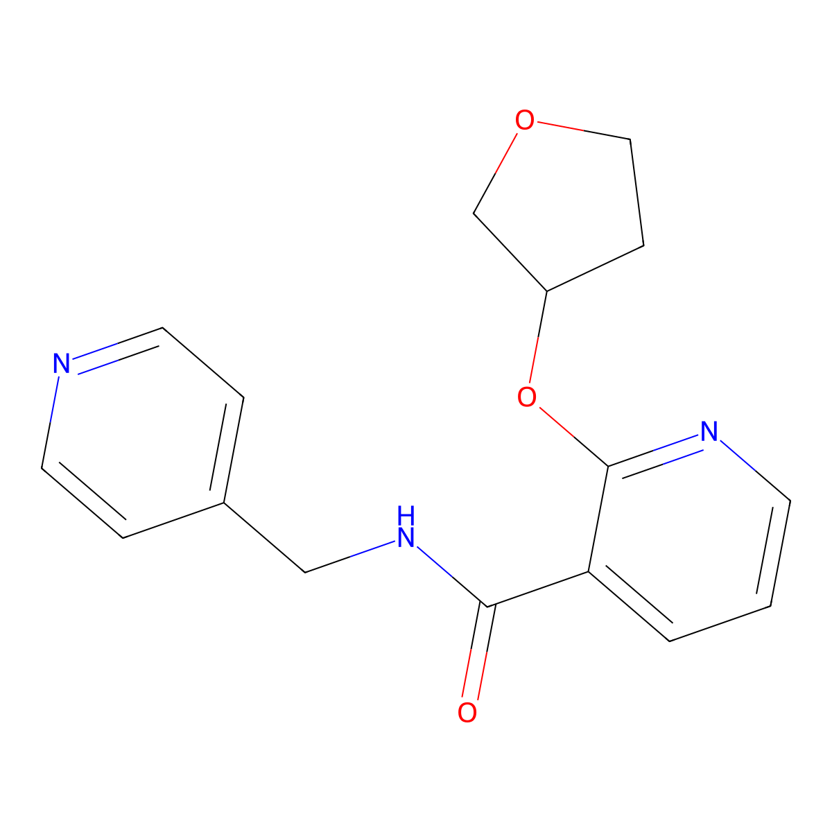N-(pyridin-4-ylmethyl)-2-((tetrahydrofuran-3-yl)oxy)nicotinamide molecular structure, CAS 2034299-08-4